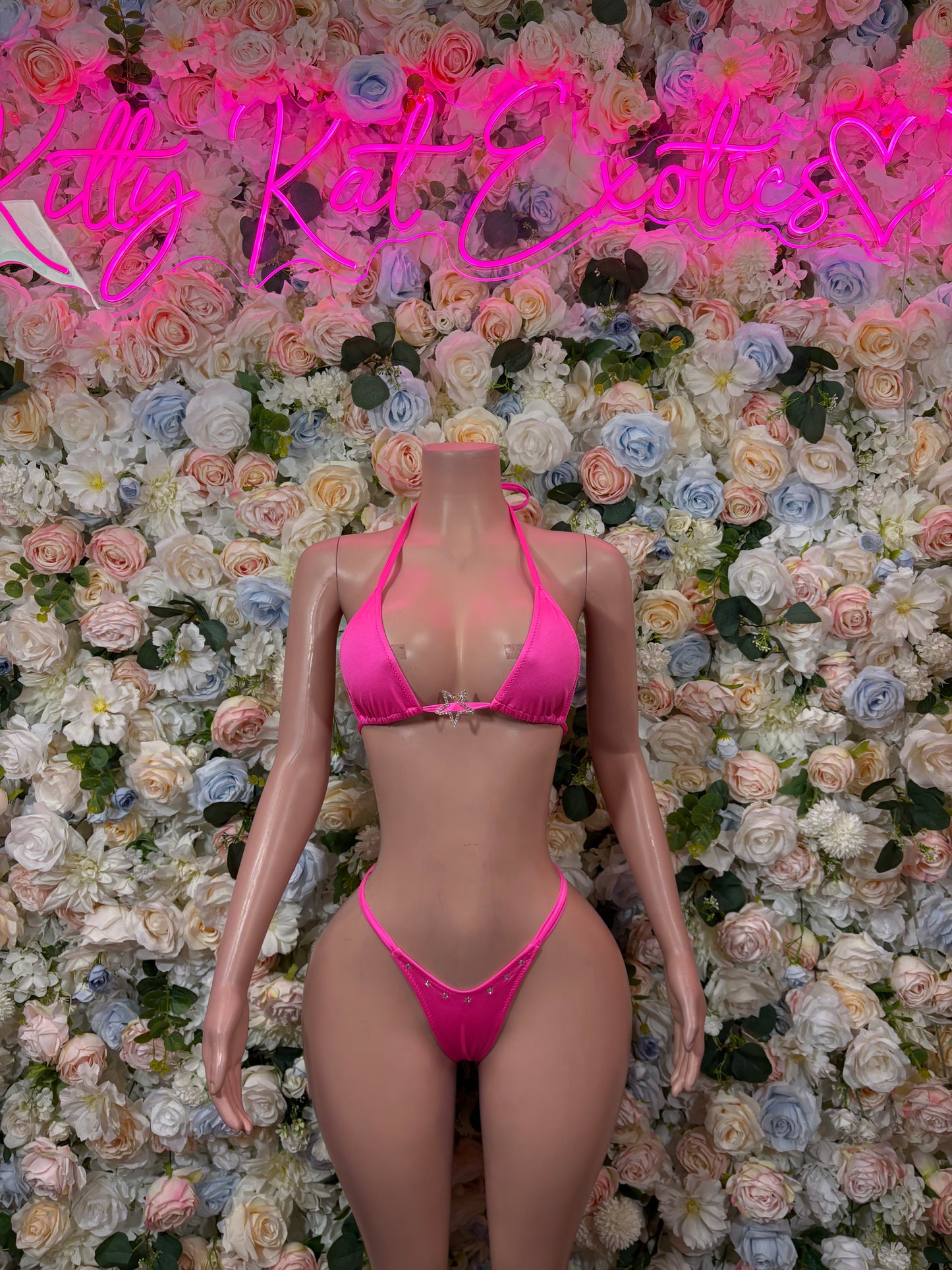 Rave Outfit Bikini Two  Piece Pink
