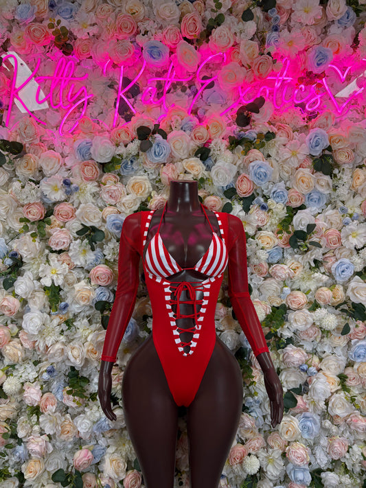 Bottlegirl Outfit Christmas Sexy Santa Bodysuit  Costume Santa Baby Outfit Bartender Dancewear