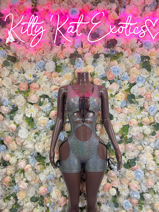 Bartender Outfits - Chrome Metallic Bodysuit