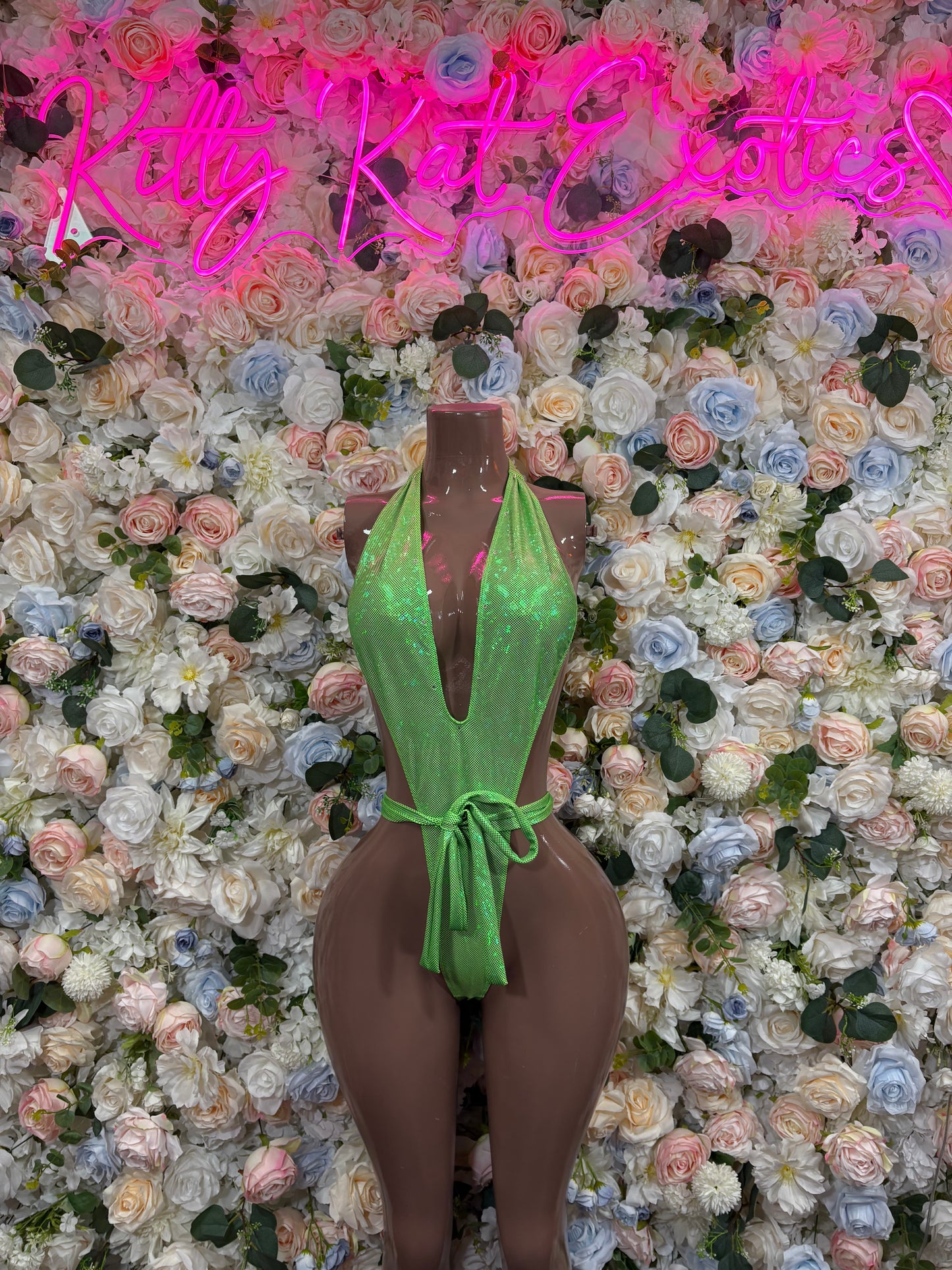 Ravewear Neon Green Bodysuit - Exotic Dancewear for Performers, Raves, & Festival Clothing