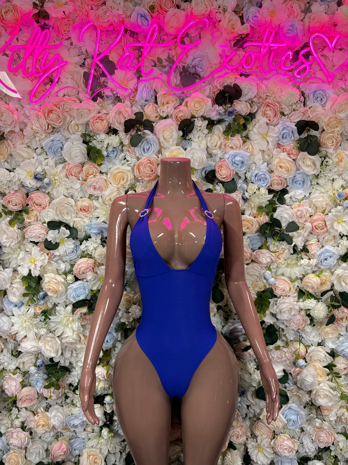 Blue One Piece Bodysuit - Festival Outfit,  Party Costume, Glitter Dancewear, Boho Clubwear