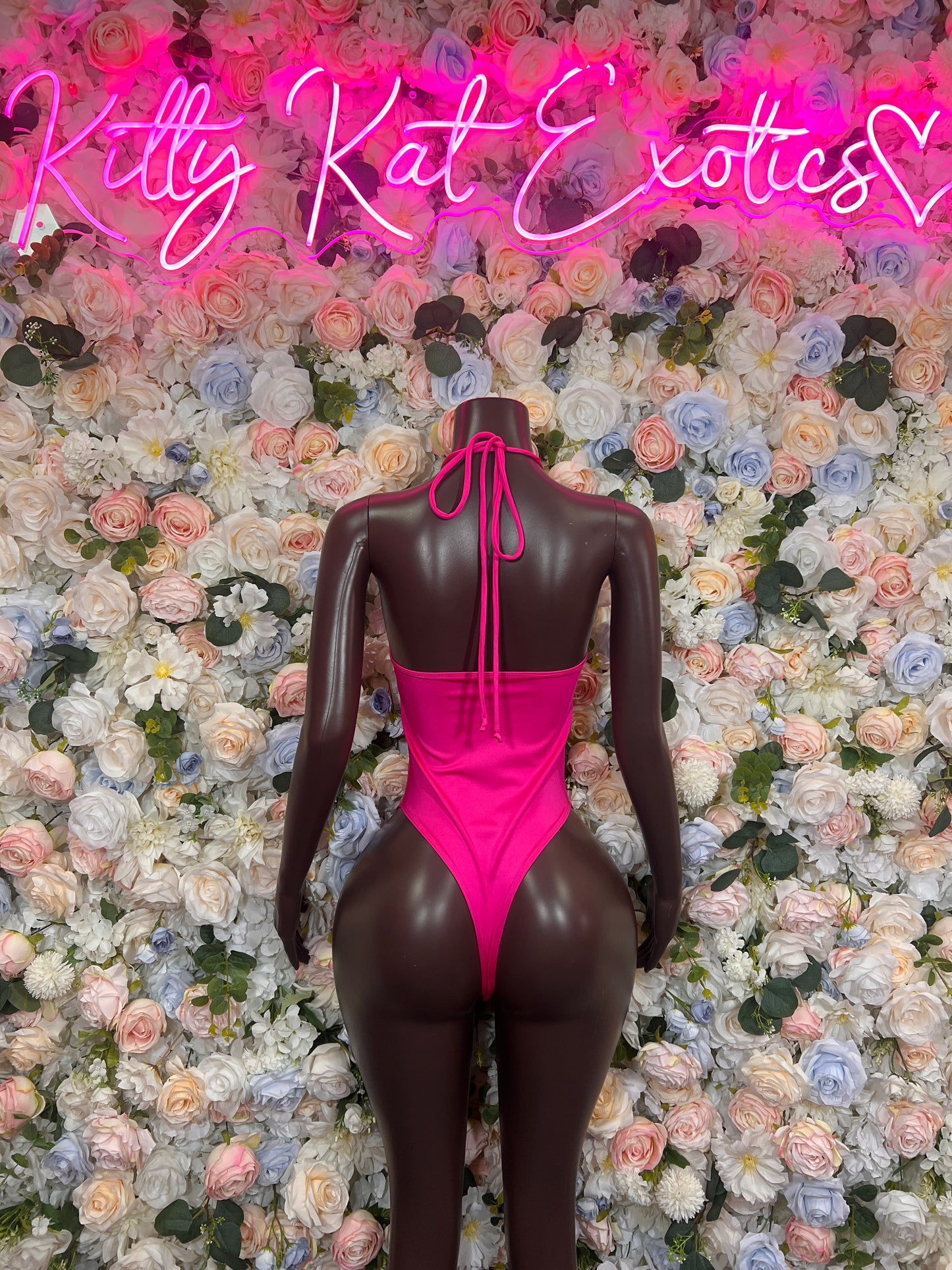 Pink Bottlegirl Bodysuit  - One Piece Bartender Outfit,  Exotic Dancewear Club Wear