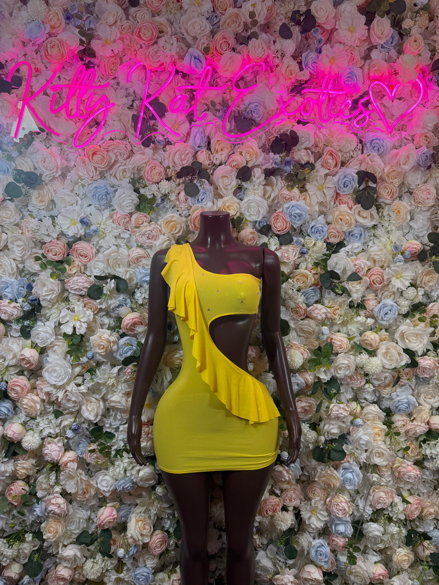 Yellow  Dress Ravewear - Sexy Clubwear Outfit for Women, Festival Party Dress, Date Night Clubbing Bodysuit Style