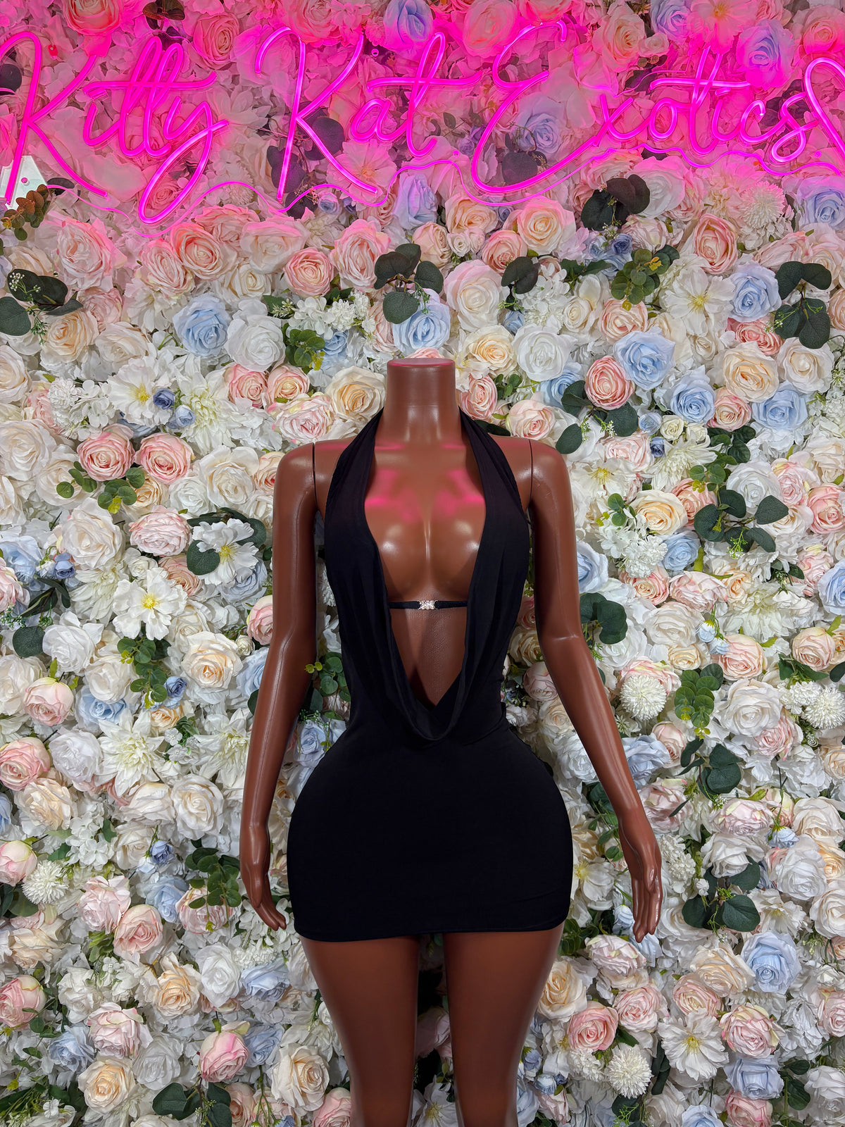 Black Bodysuit Mini Dress – Women's Clubwear, Party Outfit