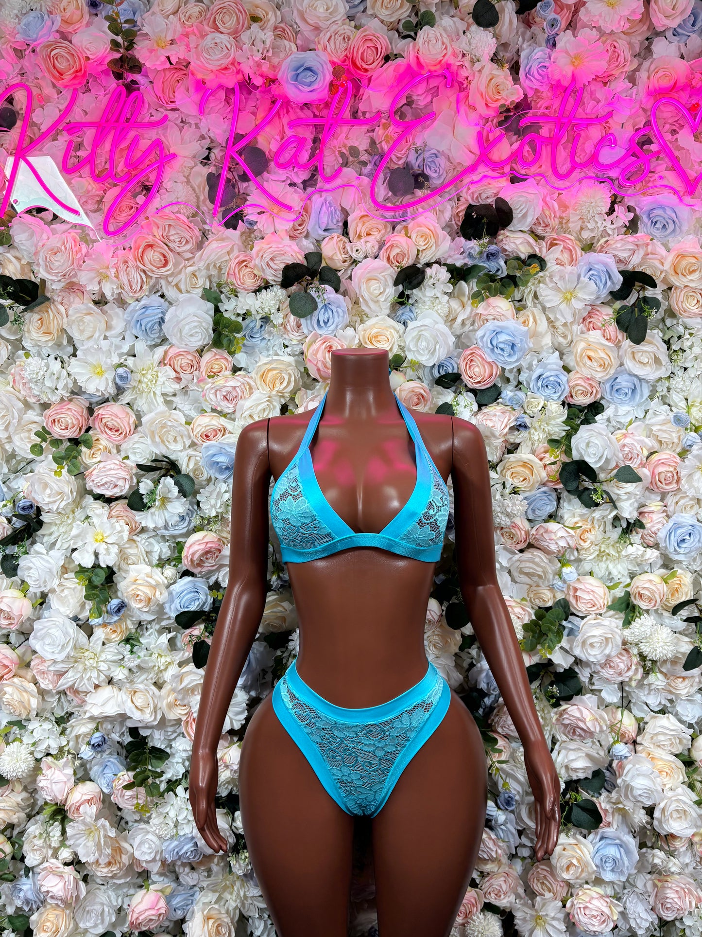 Blue Lace Bikini Two-Piece Exotic Dancewear