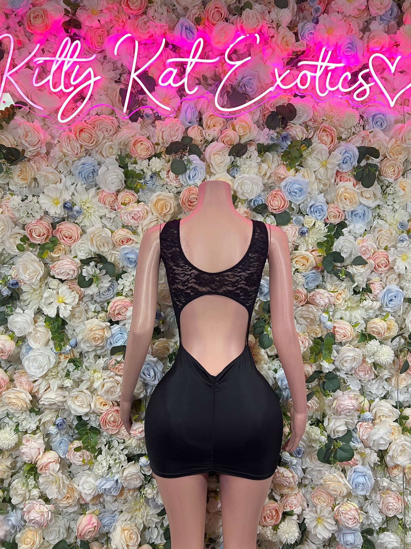 Black Dress - Date Night Club Dress | Rave Festival Exotic Dancewear Clubwear Bottle Girl Ravewear