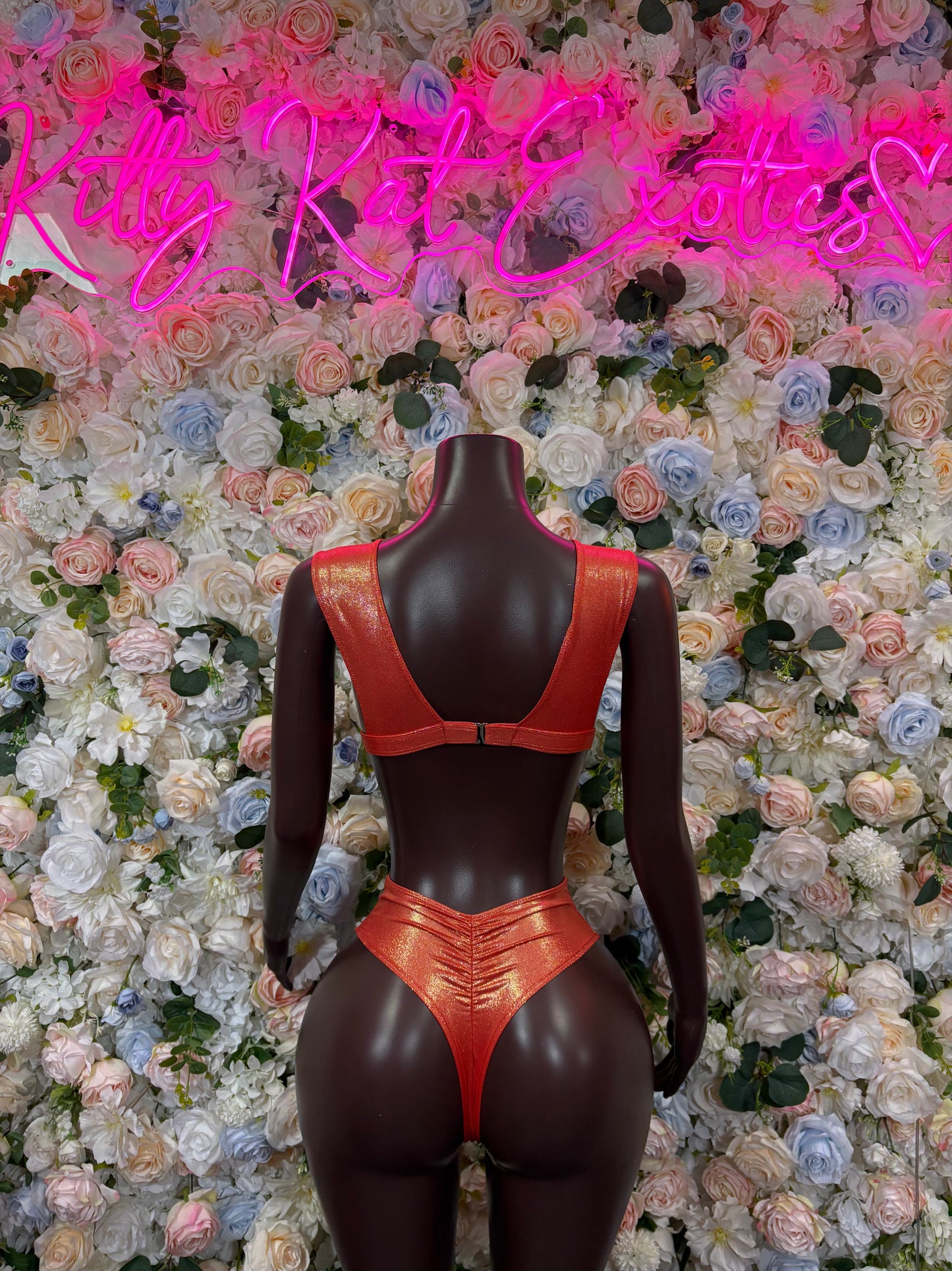 Orange Two-Piece Set – Summer Festival & Rave Wear Bartender Outfit