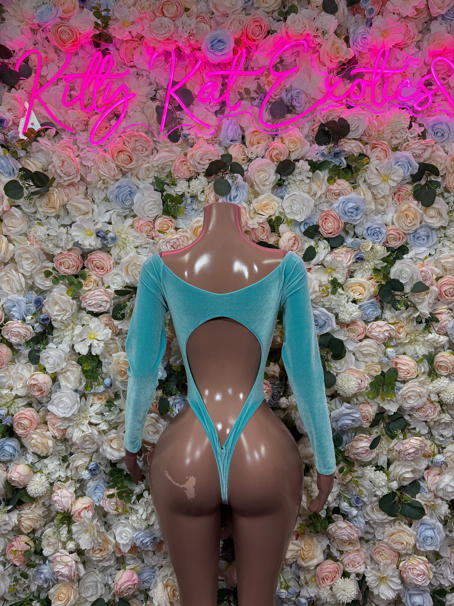 Teal Velvet Bodysuit | Rave Festival Outfit, Exotic Dancewear