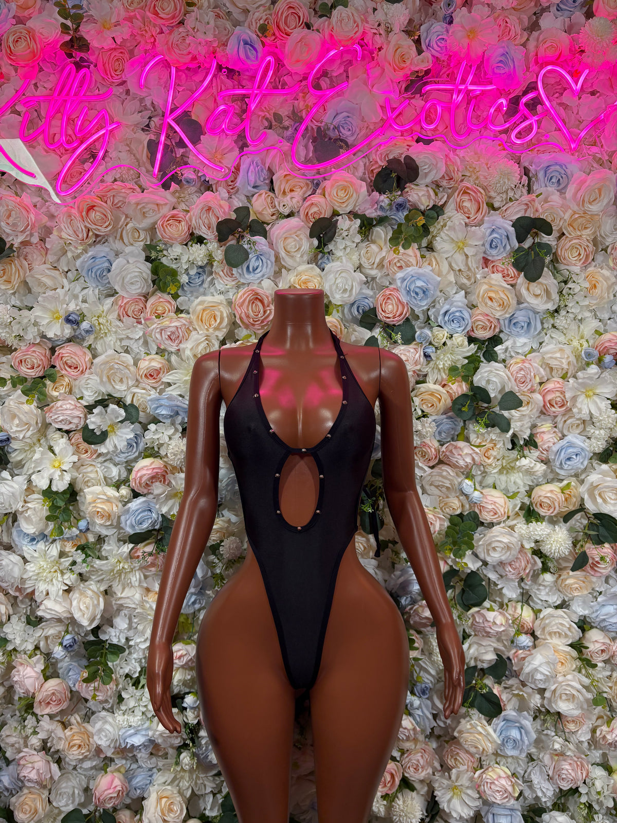 Black One Piece Bodysuit, Exotic Dancewear, Rave Outfit, Clubwear