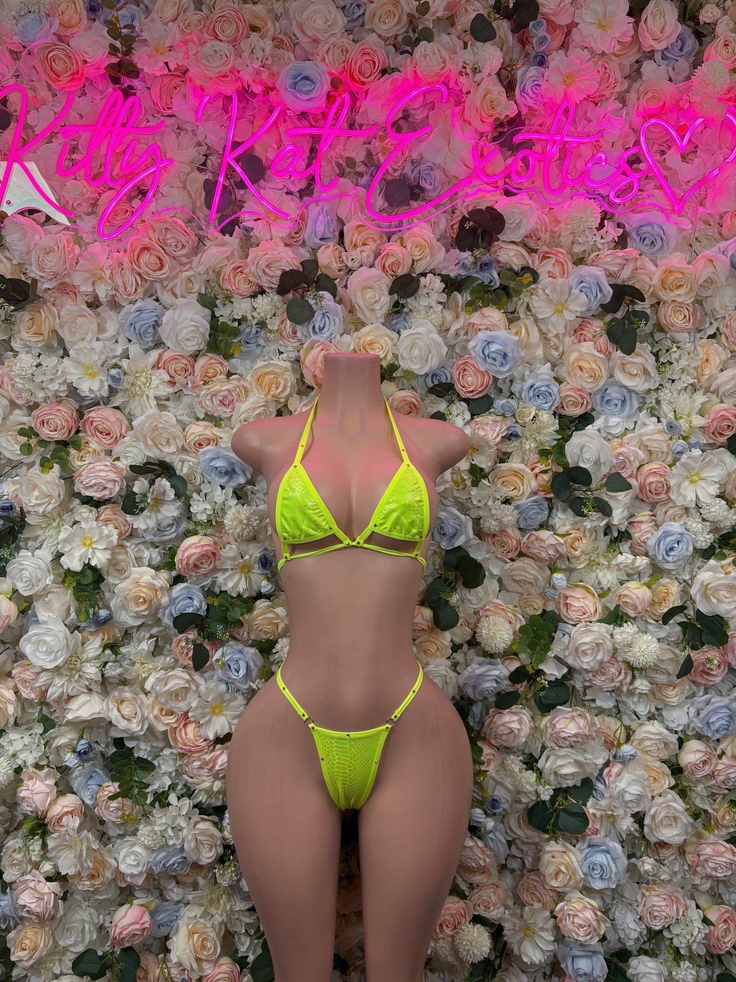 Swimwear Bikini Neon Two-Piece Set