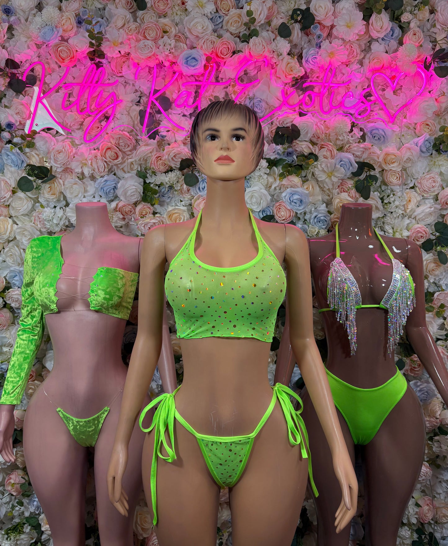 Ravewear Bodysuit Neon Green Two-Piece