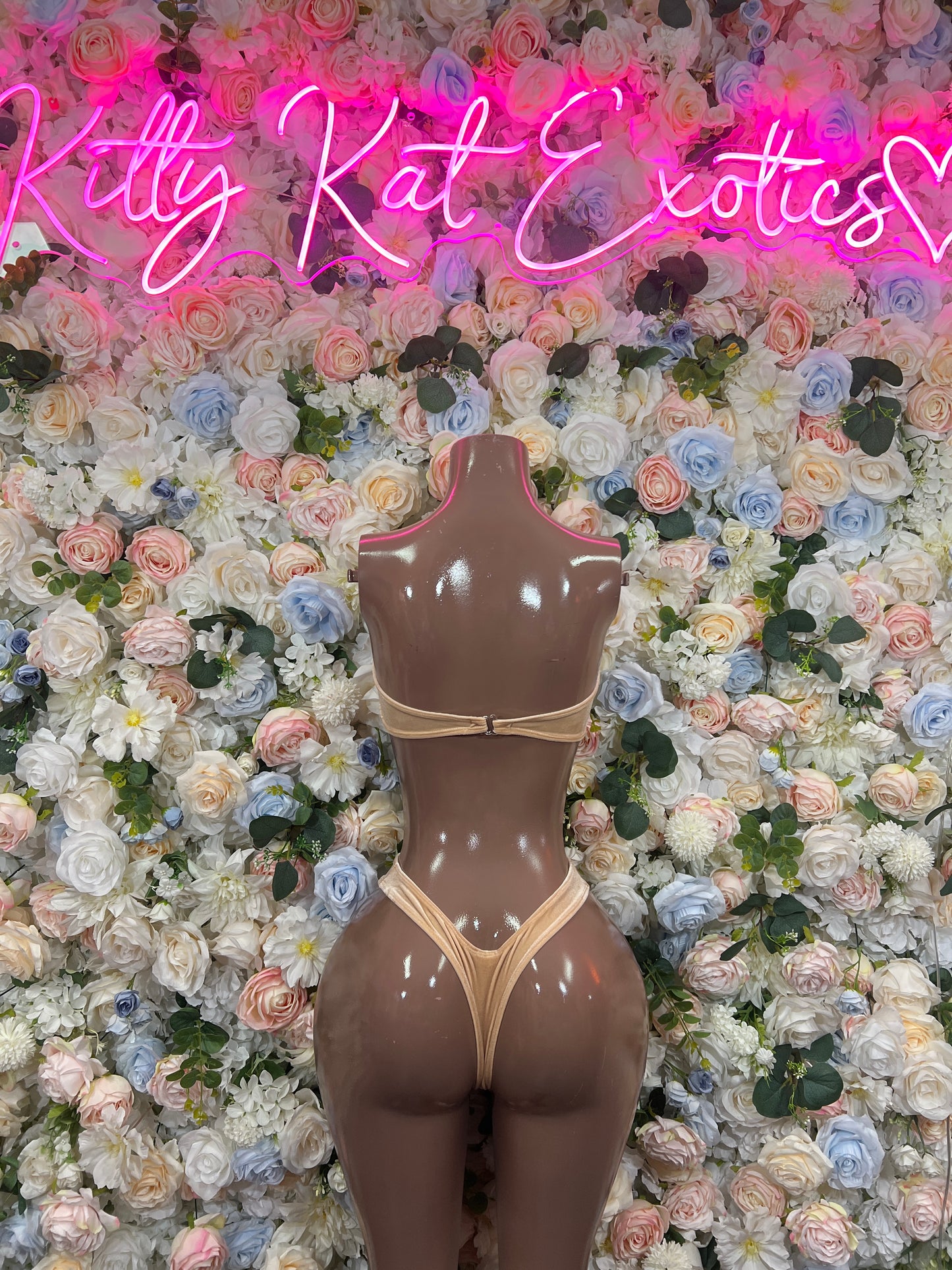 Nude Two Piece Set Exotic Dancewear Performers Rave Festival Wear