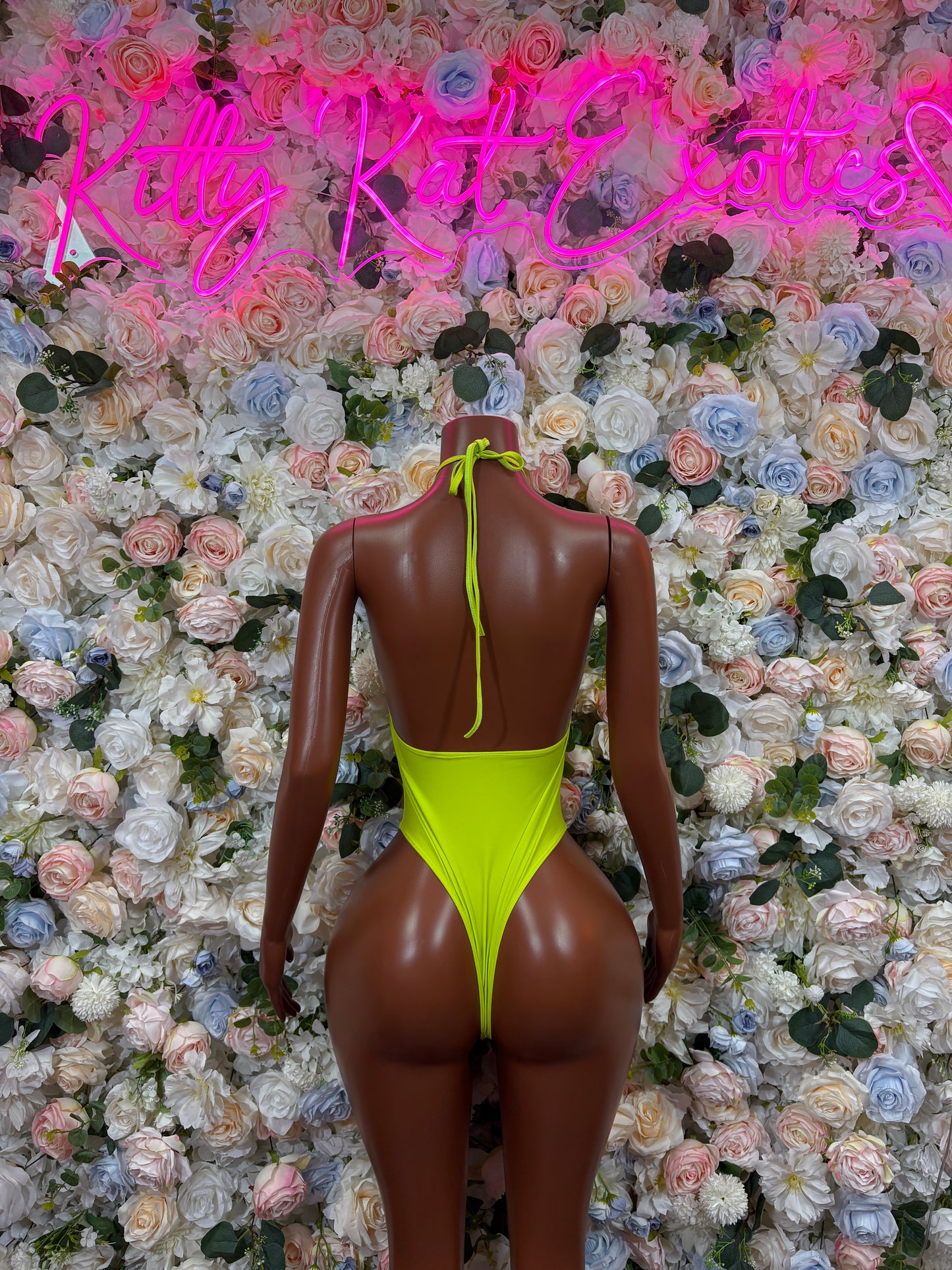 Neon Green Bartender Bottlegirl Bodysuit Exotic Dancewear
