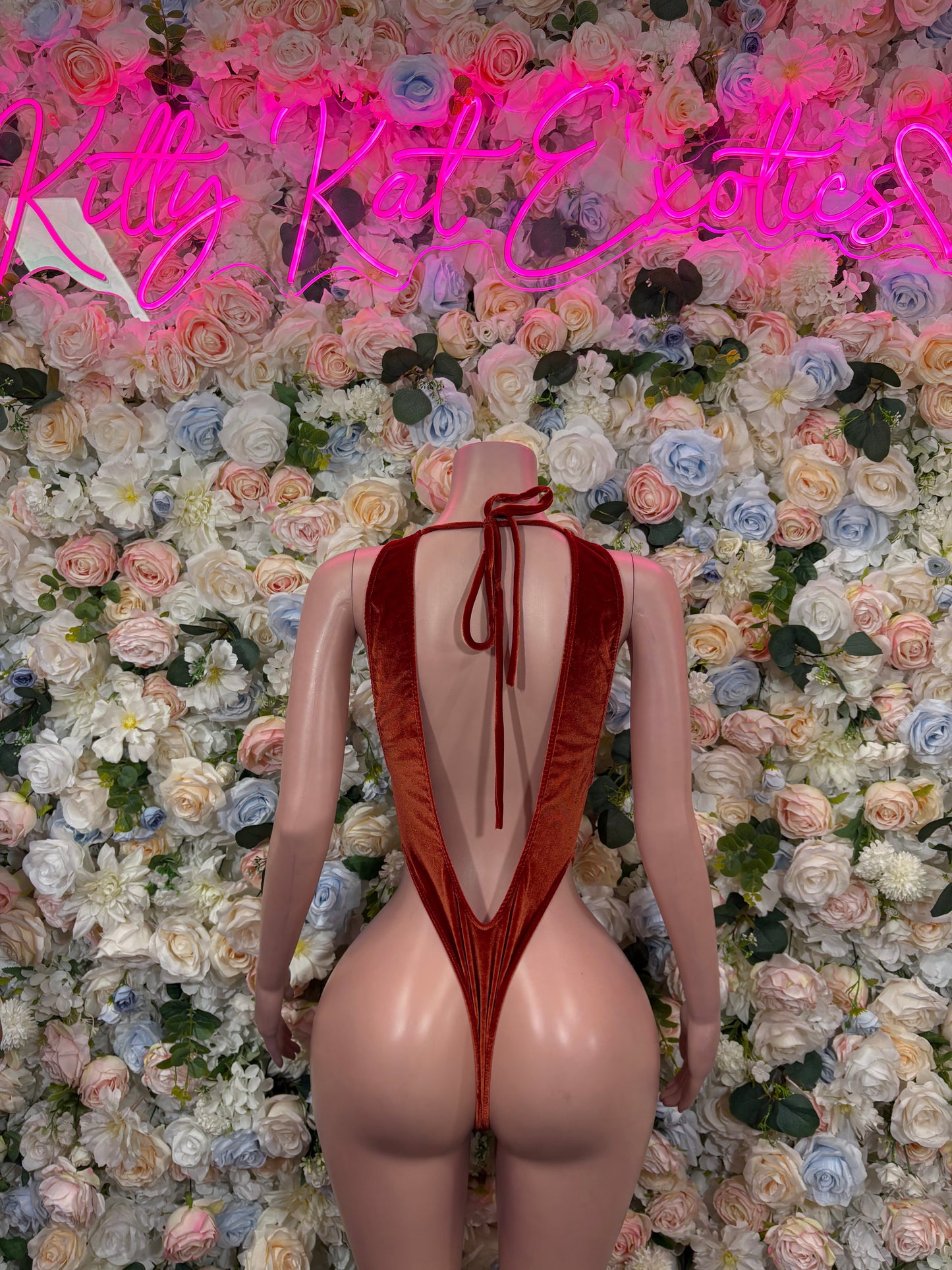 Orange Velvet One-Piece Bodysuit – Summer Festivals & Rave Wear Dancewear