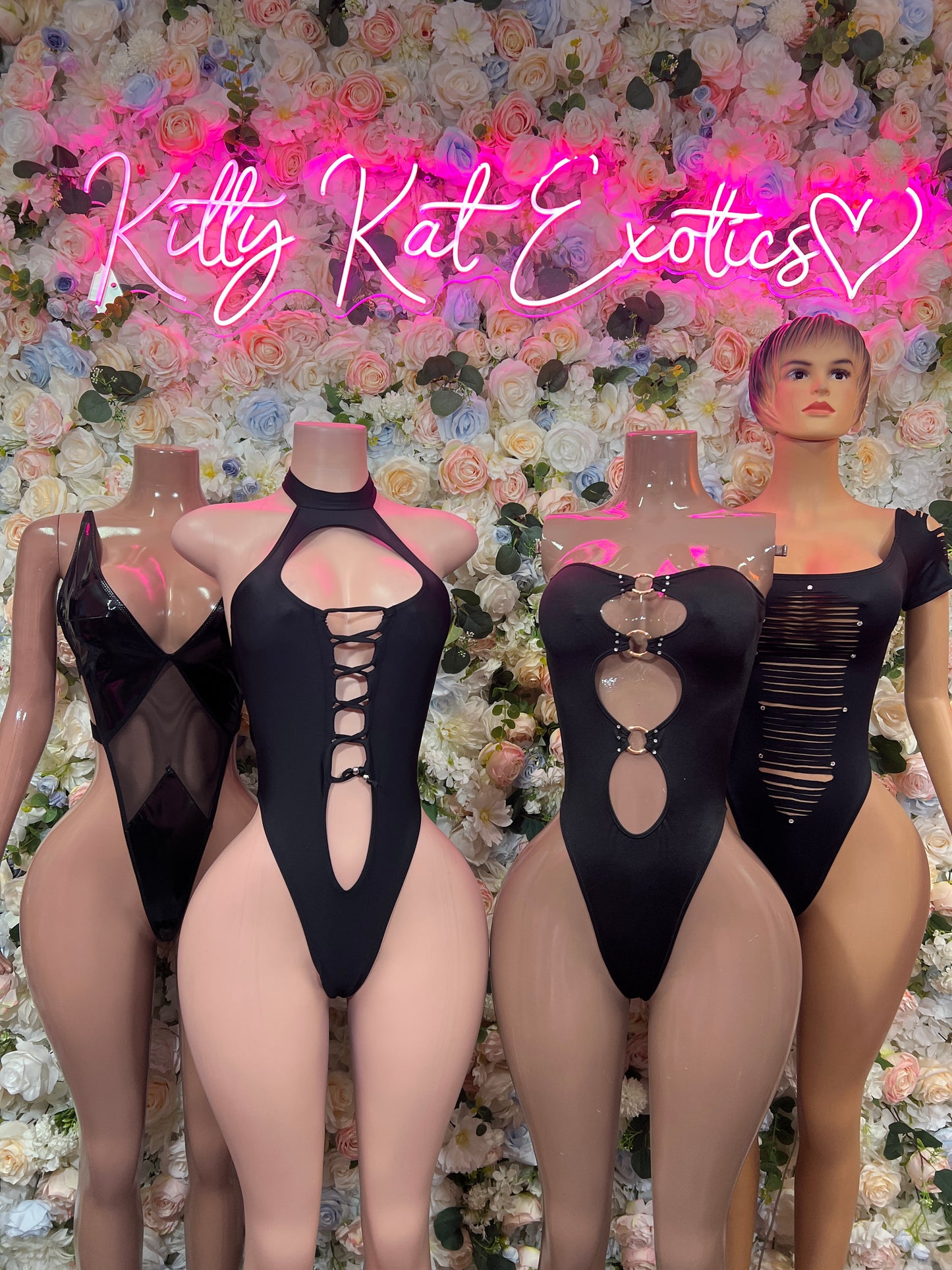 Black Bottlegirl Bodysuit - Women’s Exotic Dancewear, Bartender Costume & Rave Clubwear