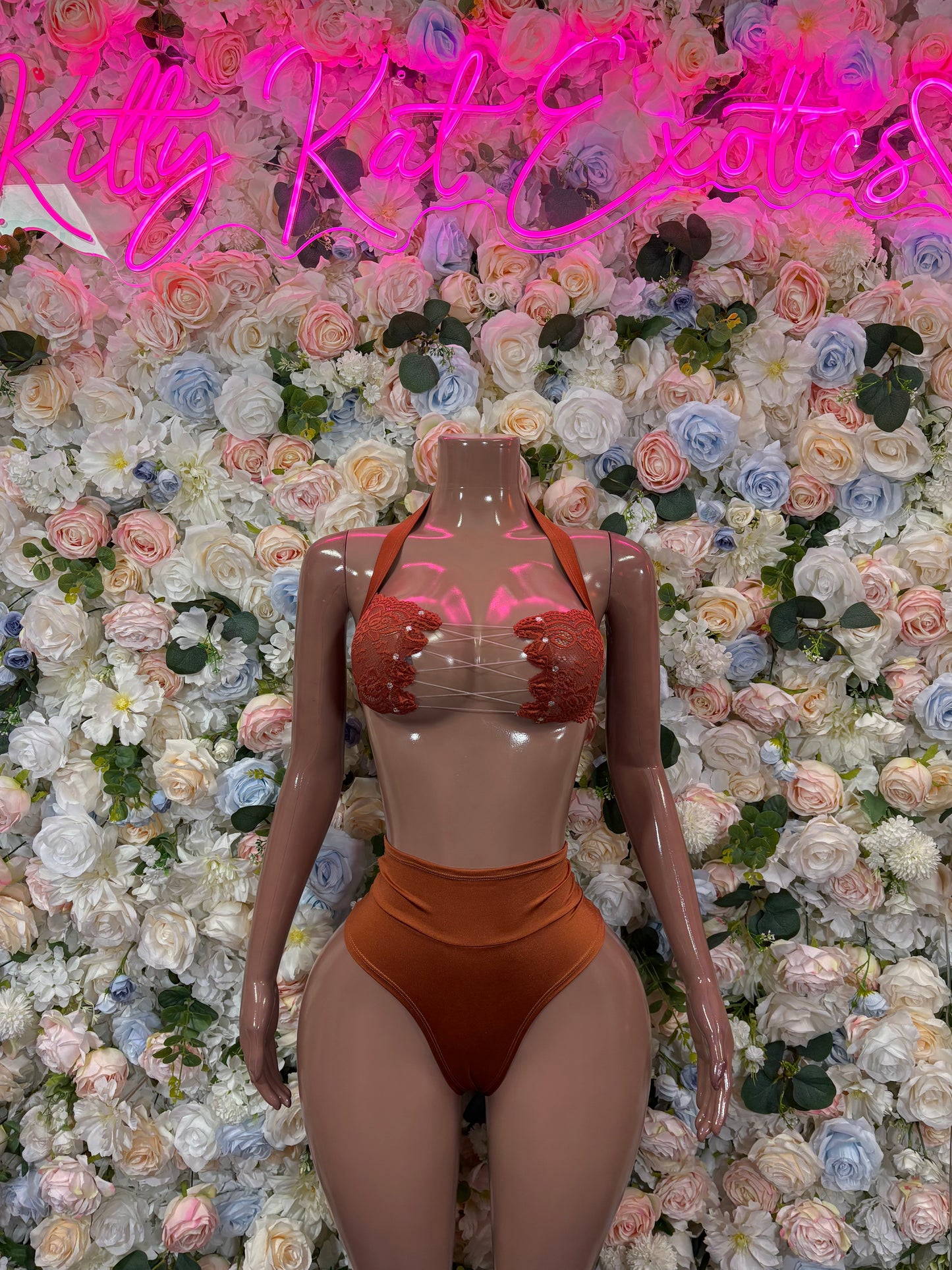 Orange Two-Piece Set – Summer Festival & Rave Wear Bartender Outfit