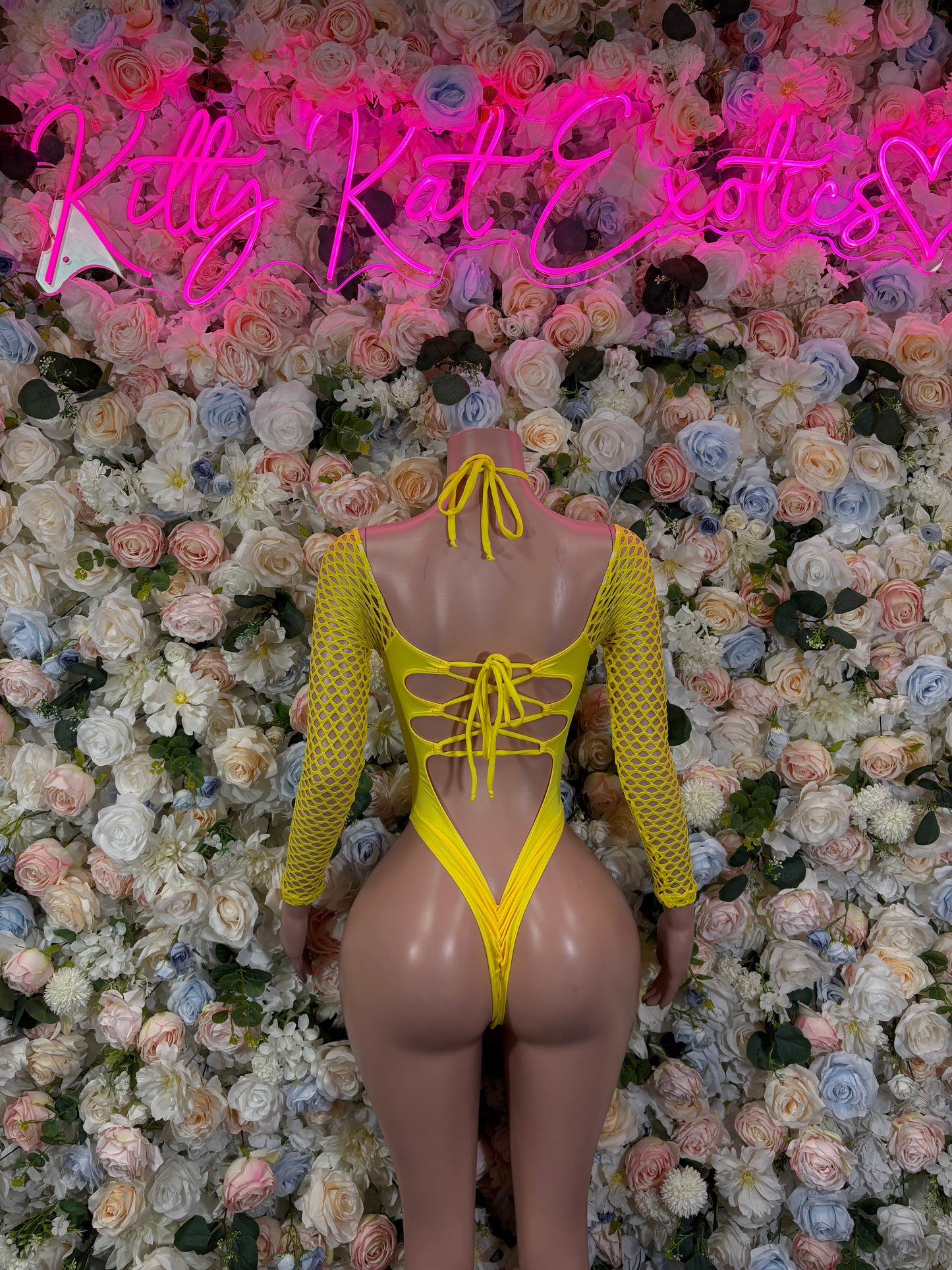 Bottlegirl Metallic Yellow Bodysuit: Rave Outfit, Festival Clothing