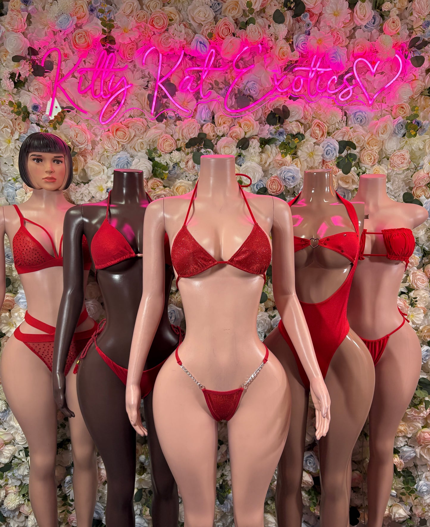 Red Two Piece Bikini Exotic Dancewear Rave Festival Outfit