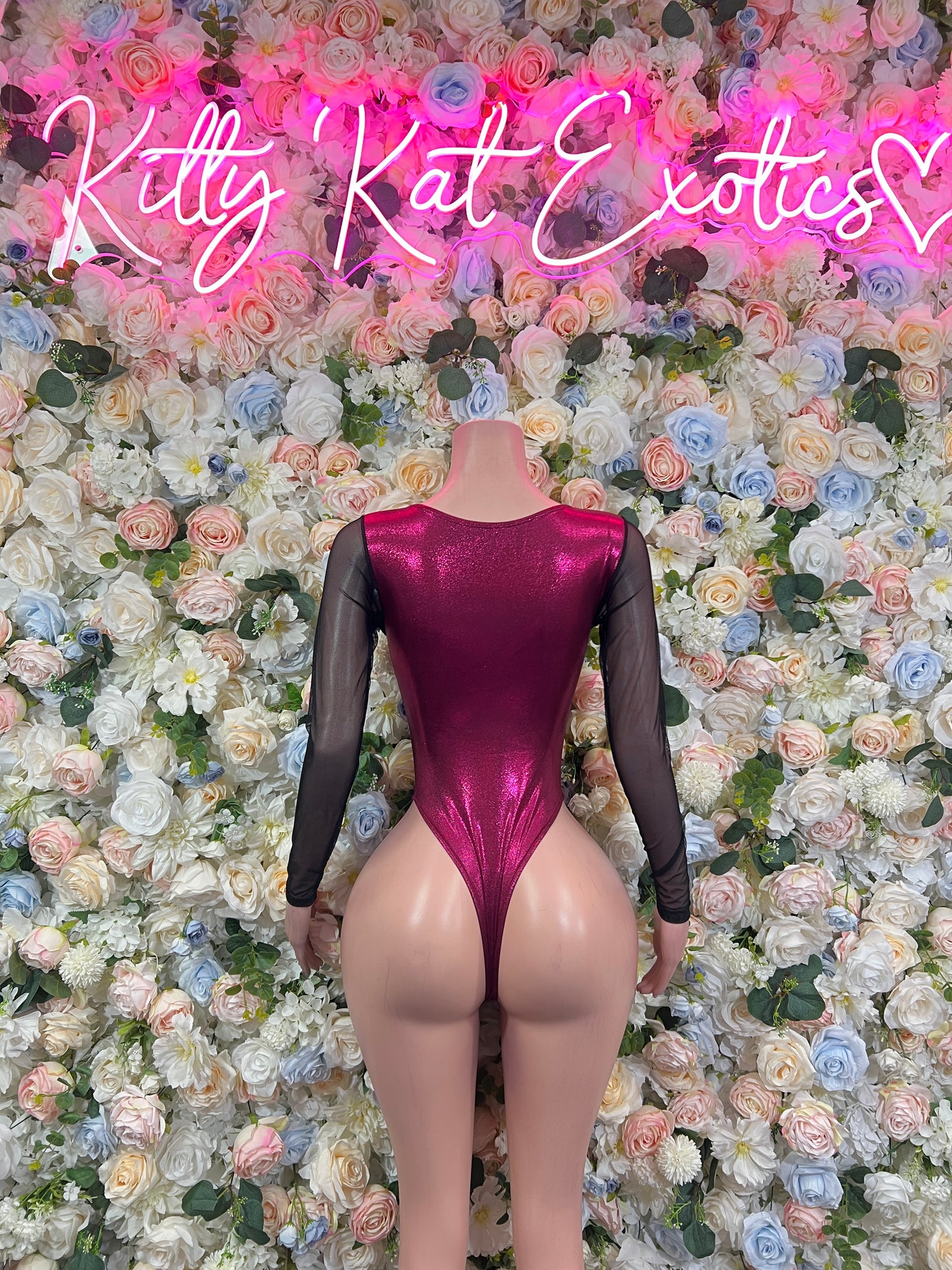 Bottlegirl Bodysuit Burgundy Exotic Dancewear