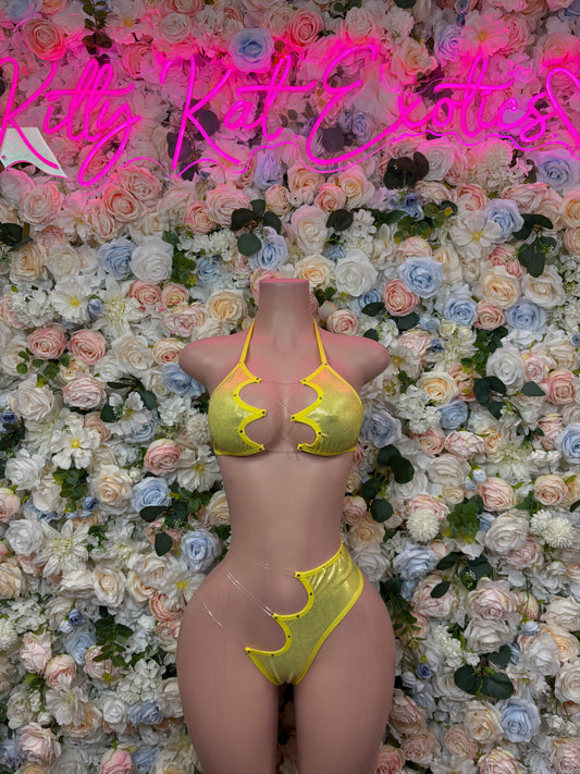 Yellow Two Piece Set –  Exotic Dancewear Bikini