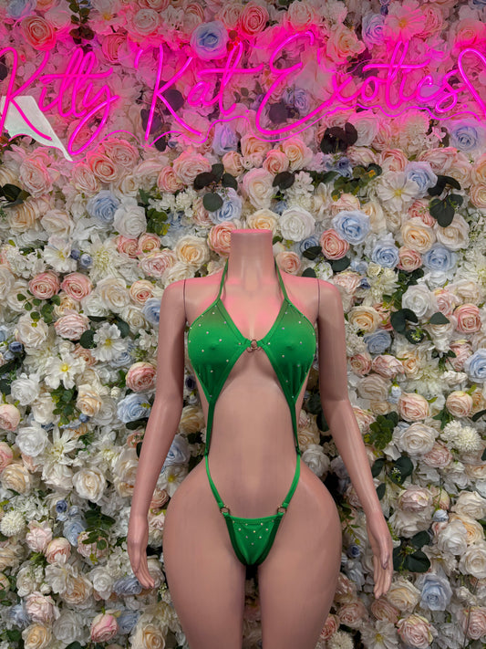 St Patrick’s Day Green Dancewear Slingshot, Festival Rave Outfit