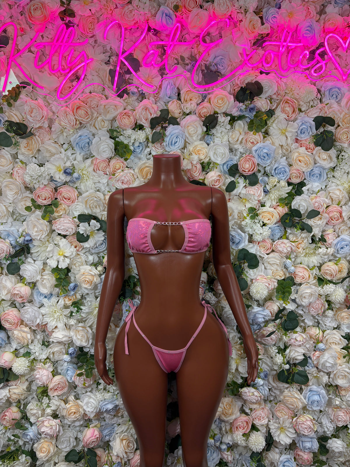 Festival Bikini Pink Metallic Two Piece Set Ravewear –  Dancewear Outfit