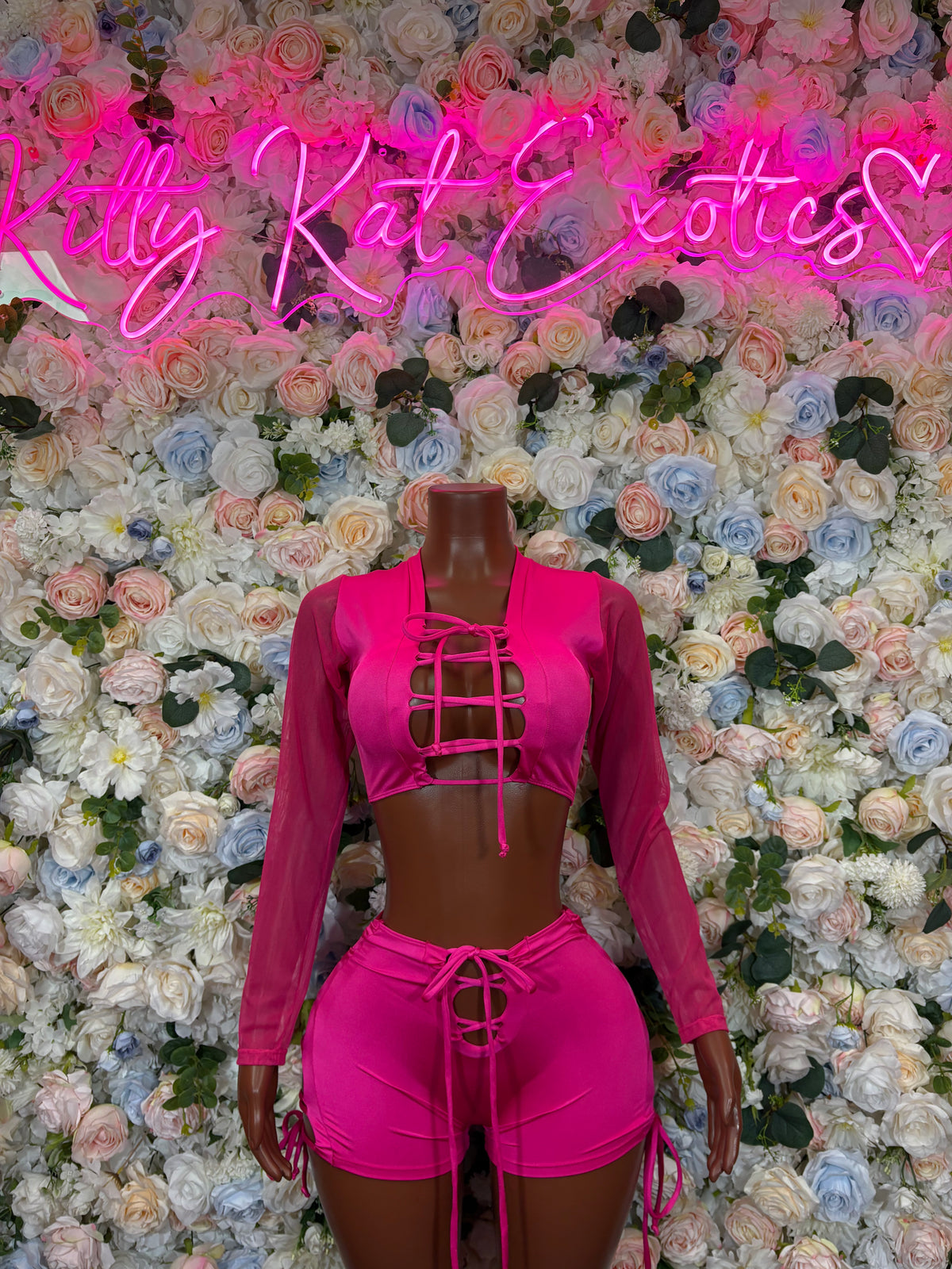Pink Bottlegirl Bodysuit – One Piece Exotic Dancewear, Rave Outfit & Festival Clubwear