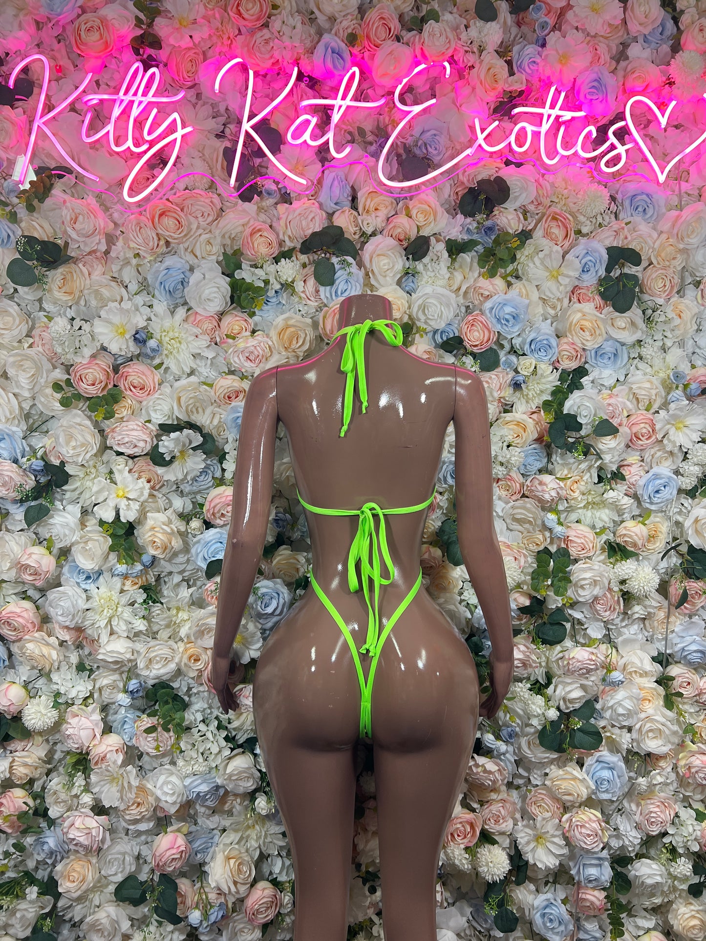 Neon Green Rainbow Leopard Print Cutout Bodysuit | Rave Festival Exotic Dancewear