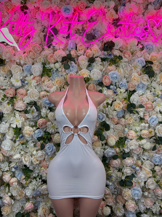 Exotic Dancewear Outfit White Dress Clubwear Festival Outfit EDM Party Dress Sexy White Bodycon Womens Dress