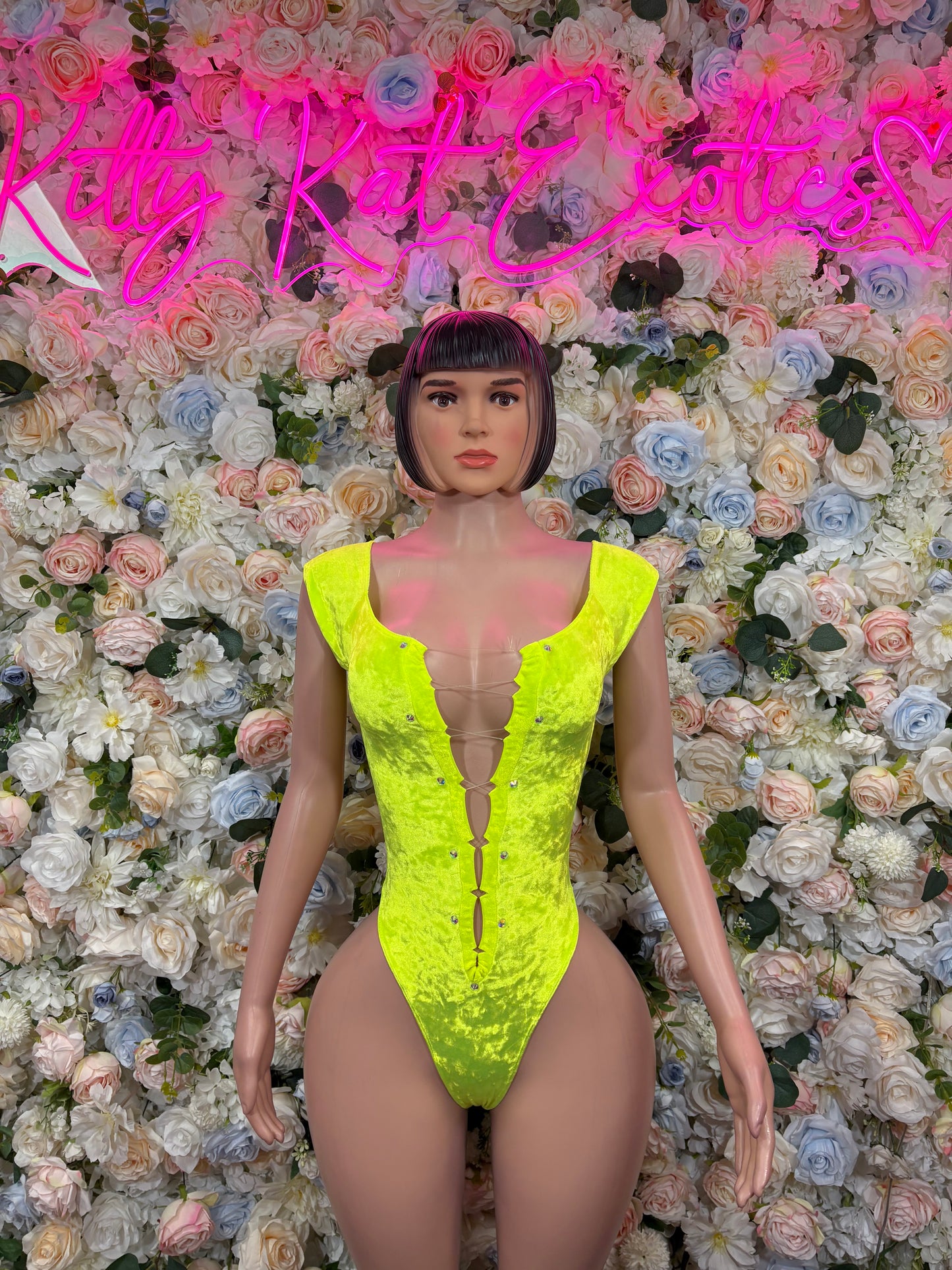 Rave Outfit Neon Green Bodysuit - Exotic Dancewear for Performers, Raves, & Festival Clothing