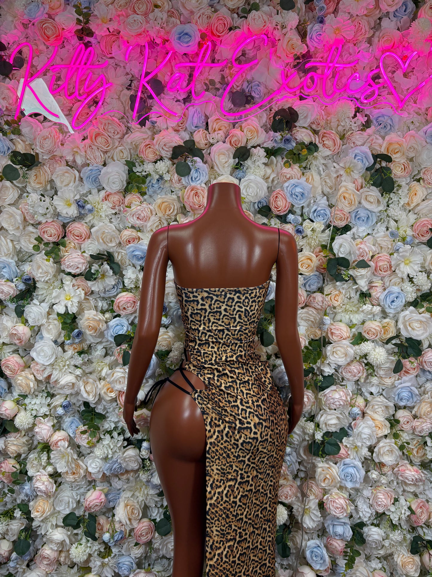 Leopard Print Gown -  Exotic Dancewear