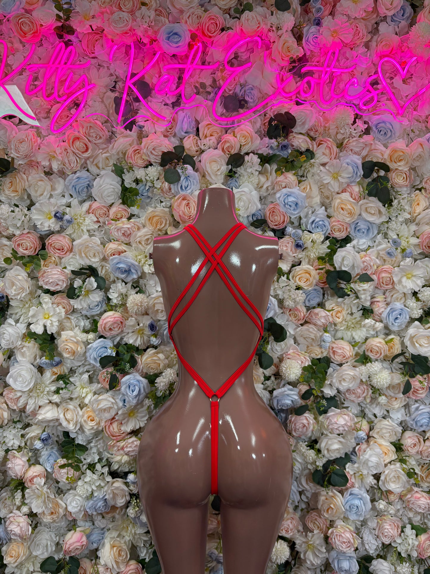 Red Rhinestone Bodysuit Ravewear