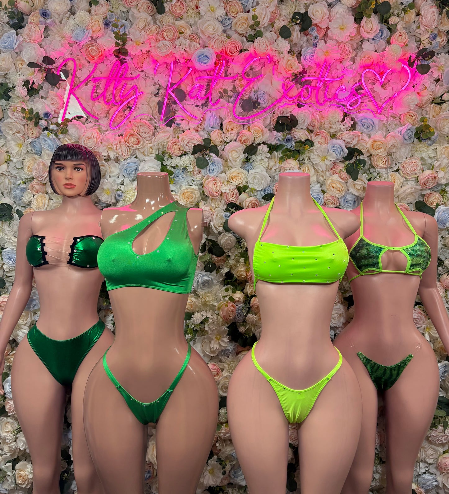 Women’s Bikini Green Two Piece Set Ravewear –  Dancewear Outfit
