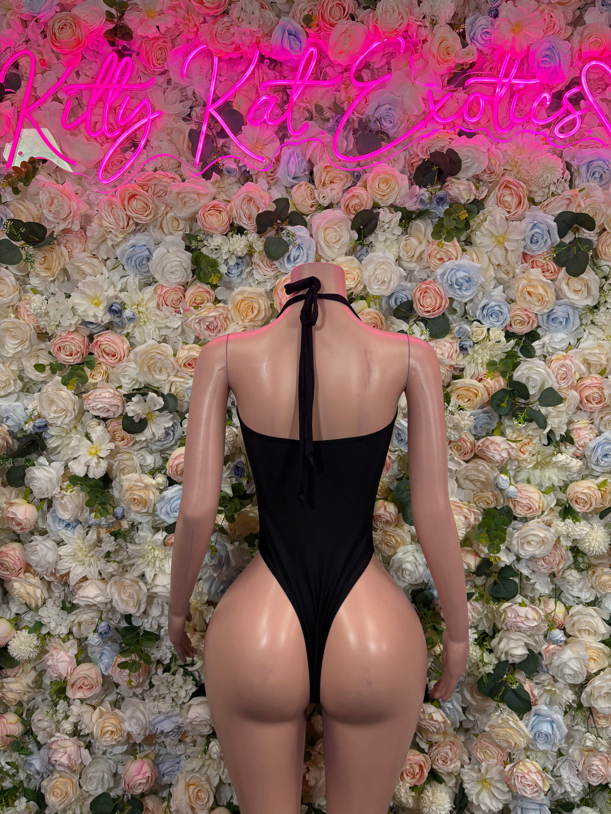 Black One-Piece Bodysuit  – Exotic Dance & Rave Wear Fesival Bodysuit