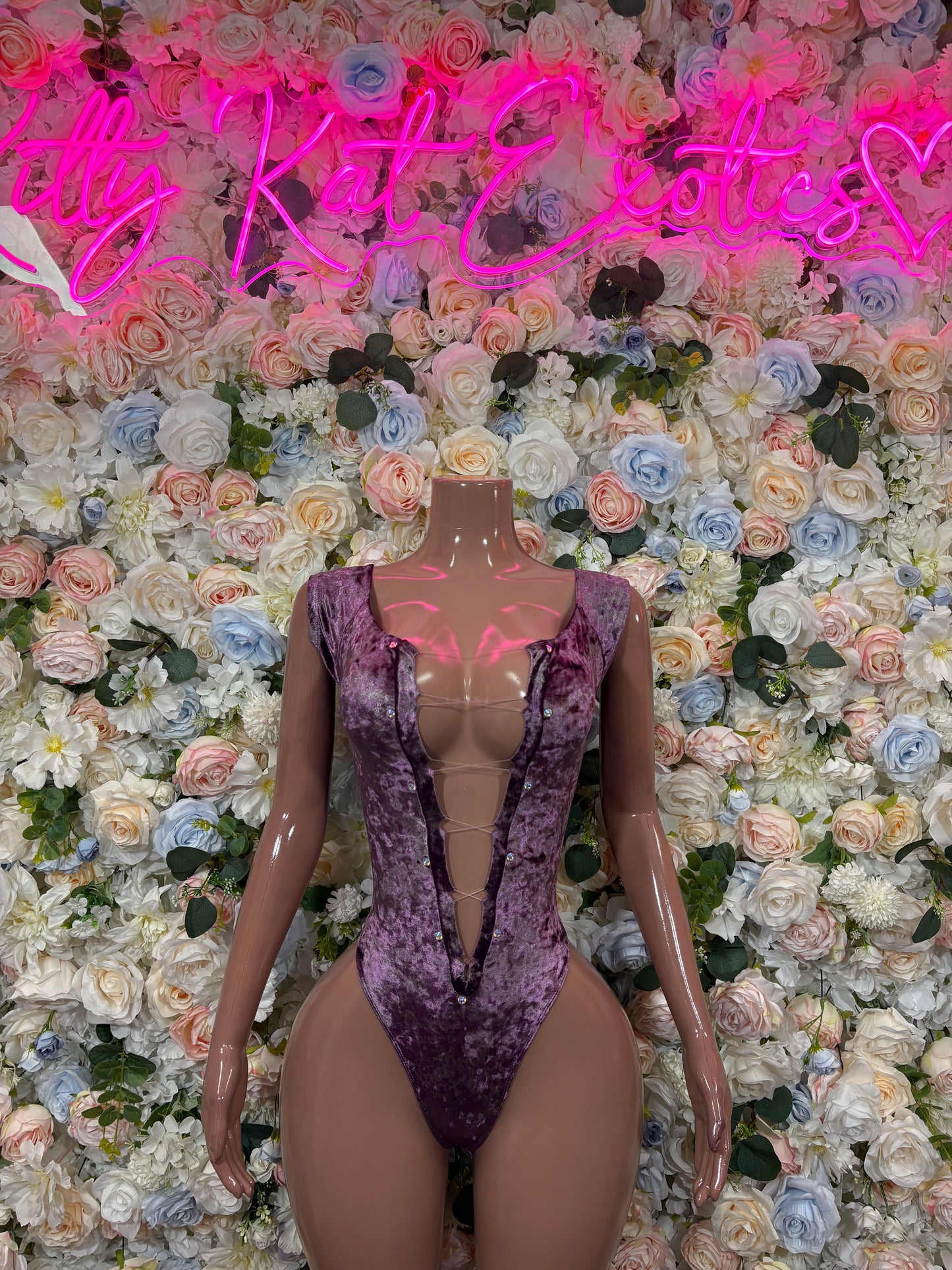 Burgundy Bodysuit Rave Festival Outfit - Exotic Dancewear