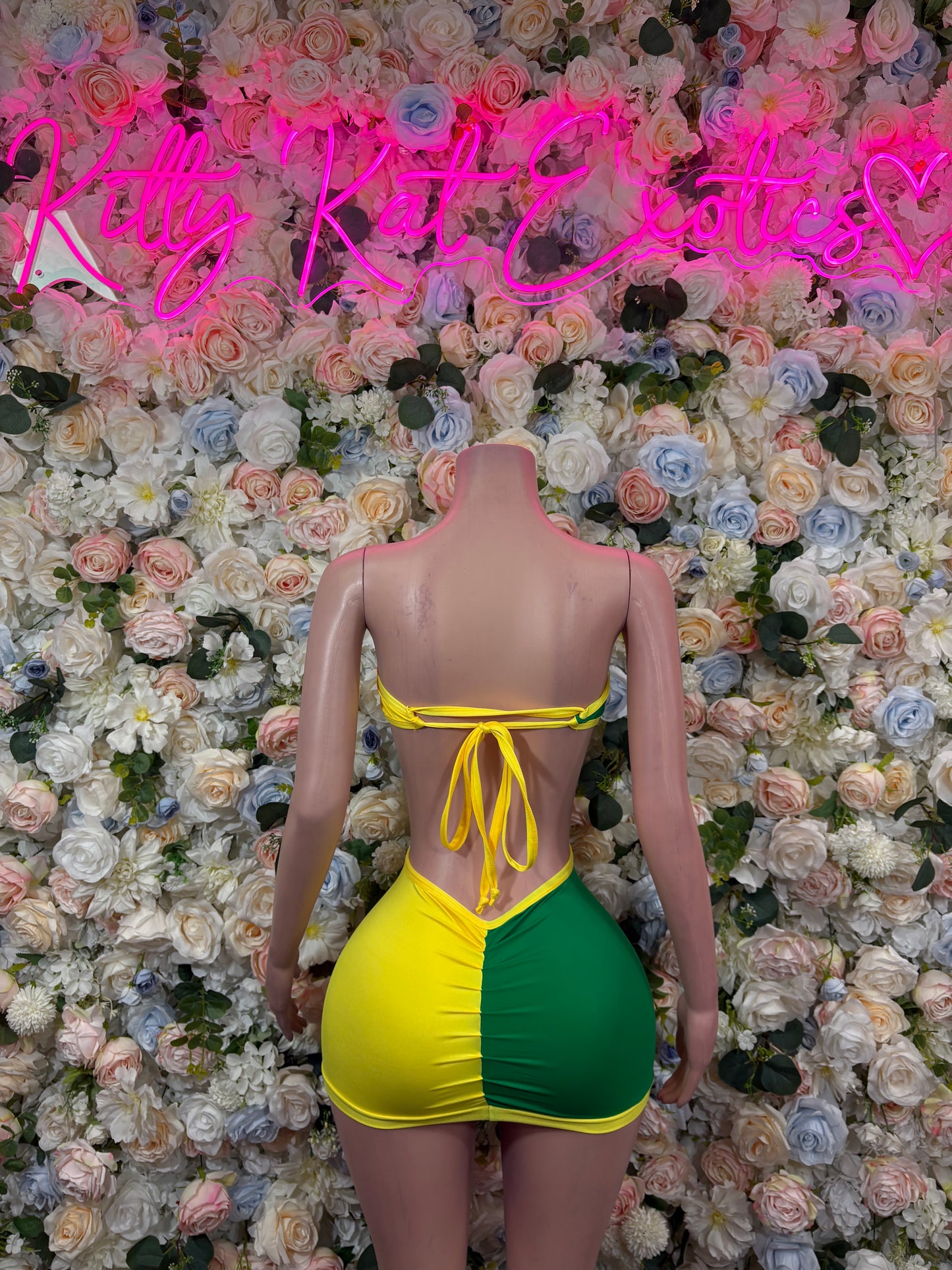 Brazilian Flag Dress One-Piece Festival Dancewear