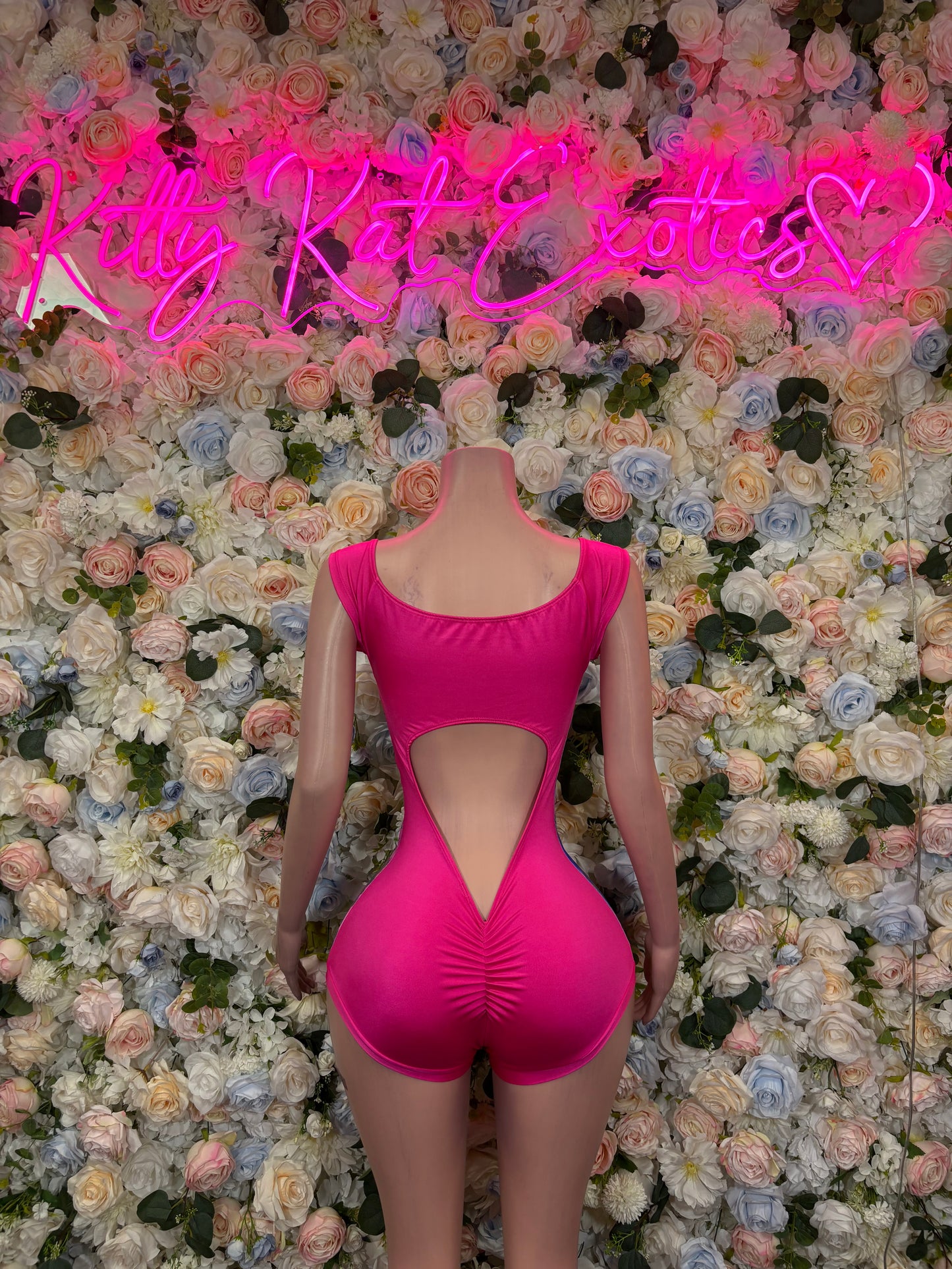 Pink Purple Metallic Bottlegirl Bodysuit – One Piece Exotic Dancewear, Rave Outfit & Festival Clubwear