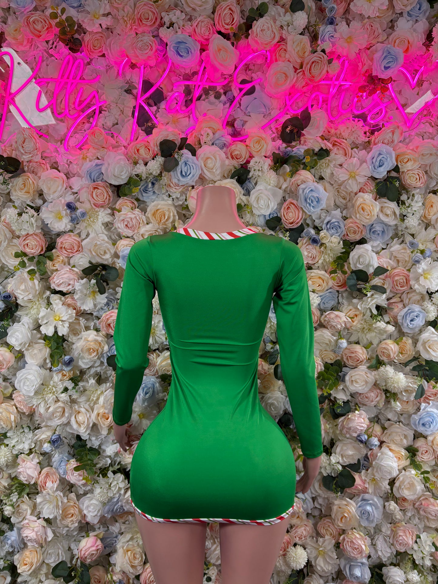 Christmas Holiday Dress Santa Baby Outfit Bartender Dancewear Festival Stripes Leotard