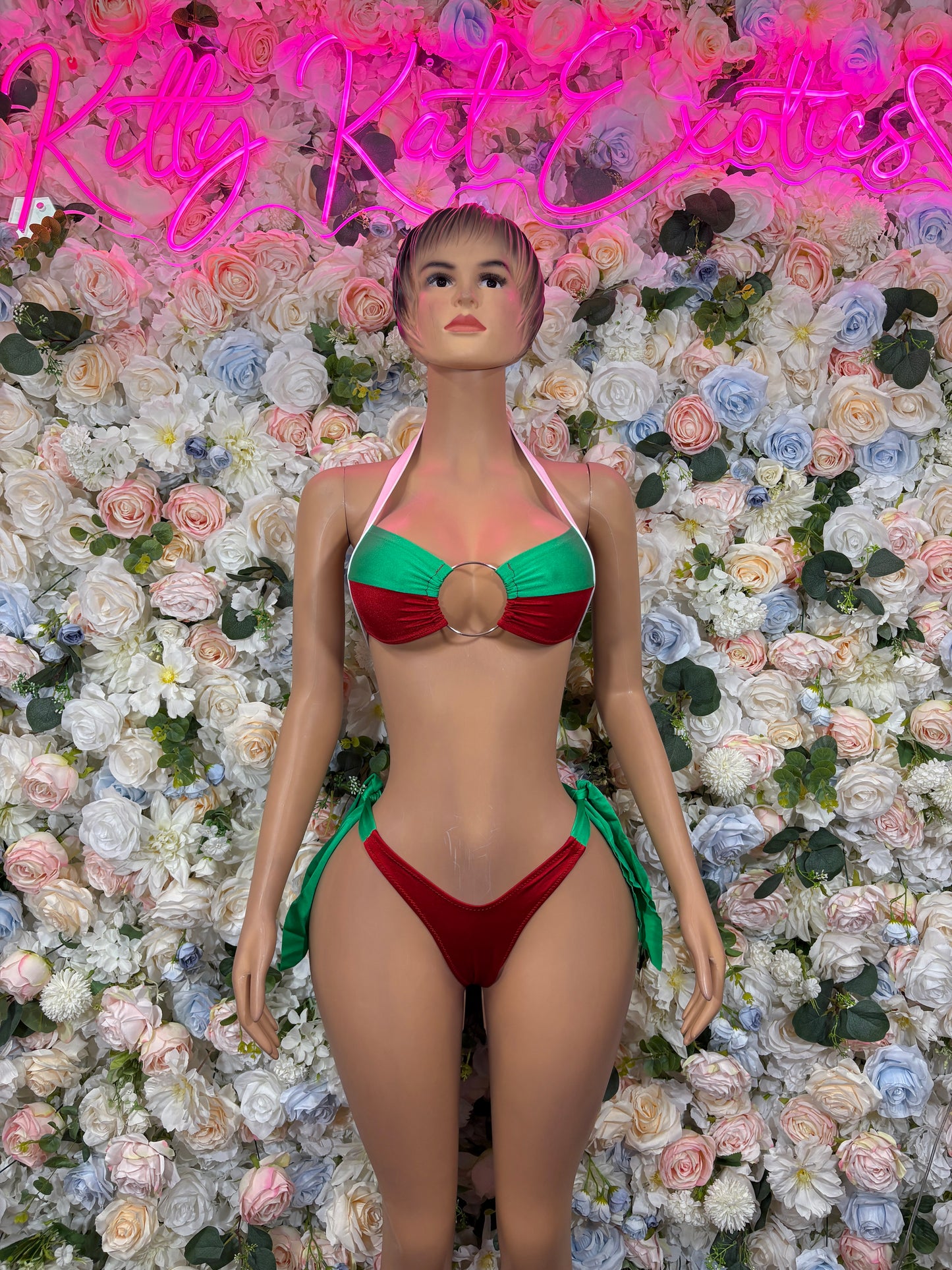 Mexican Flag Bikini World Cup Costume Festival Outfit Ravewear Exotic Dance wear