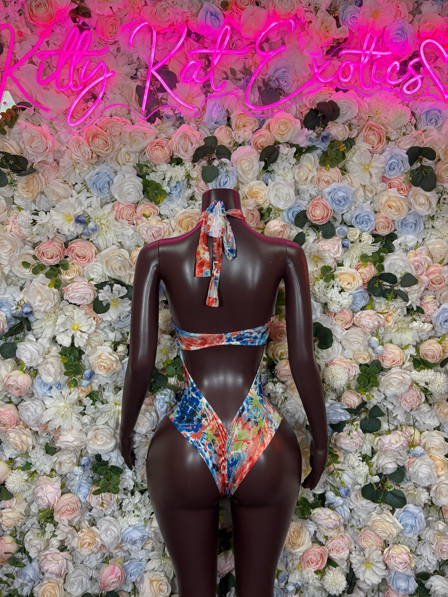 Multicolor Bodysuit -  One Piece Festival Outfit,  Dancewear