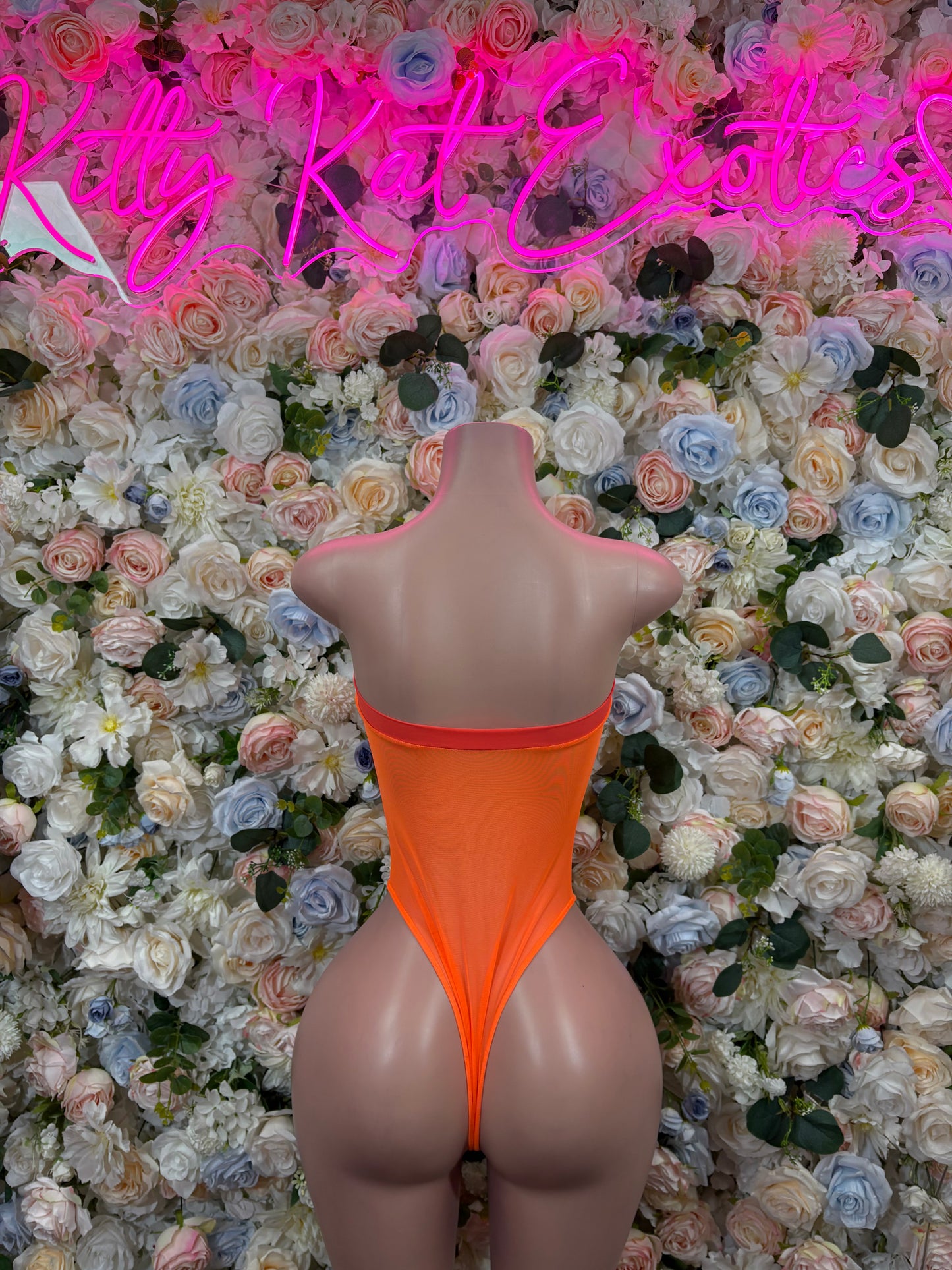 Rave Outfit Bodysuit Orange One-Piece Dancewear