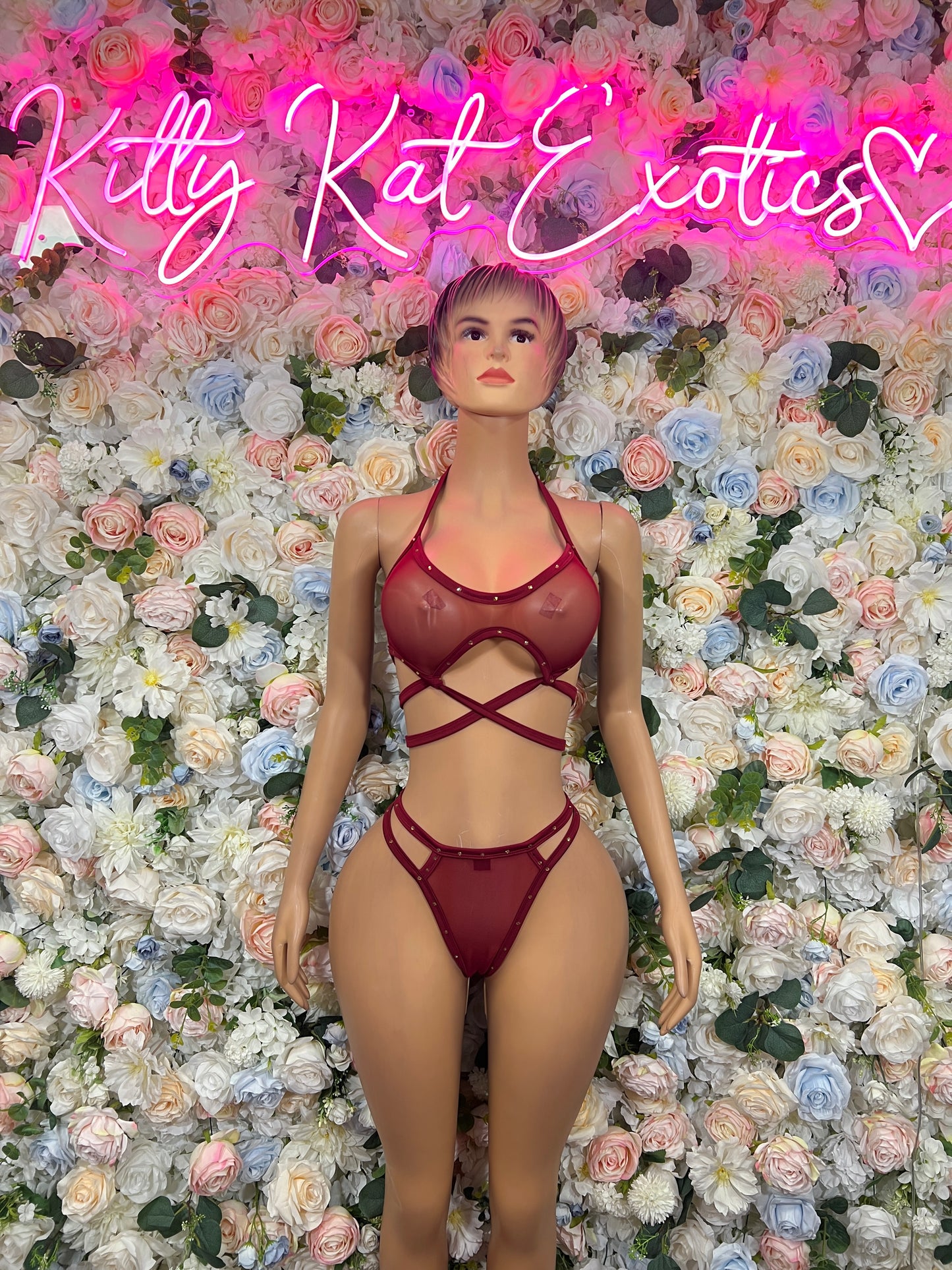 Burgundy Two Piece Festival Dancer Wear