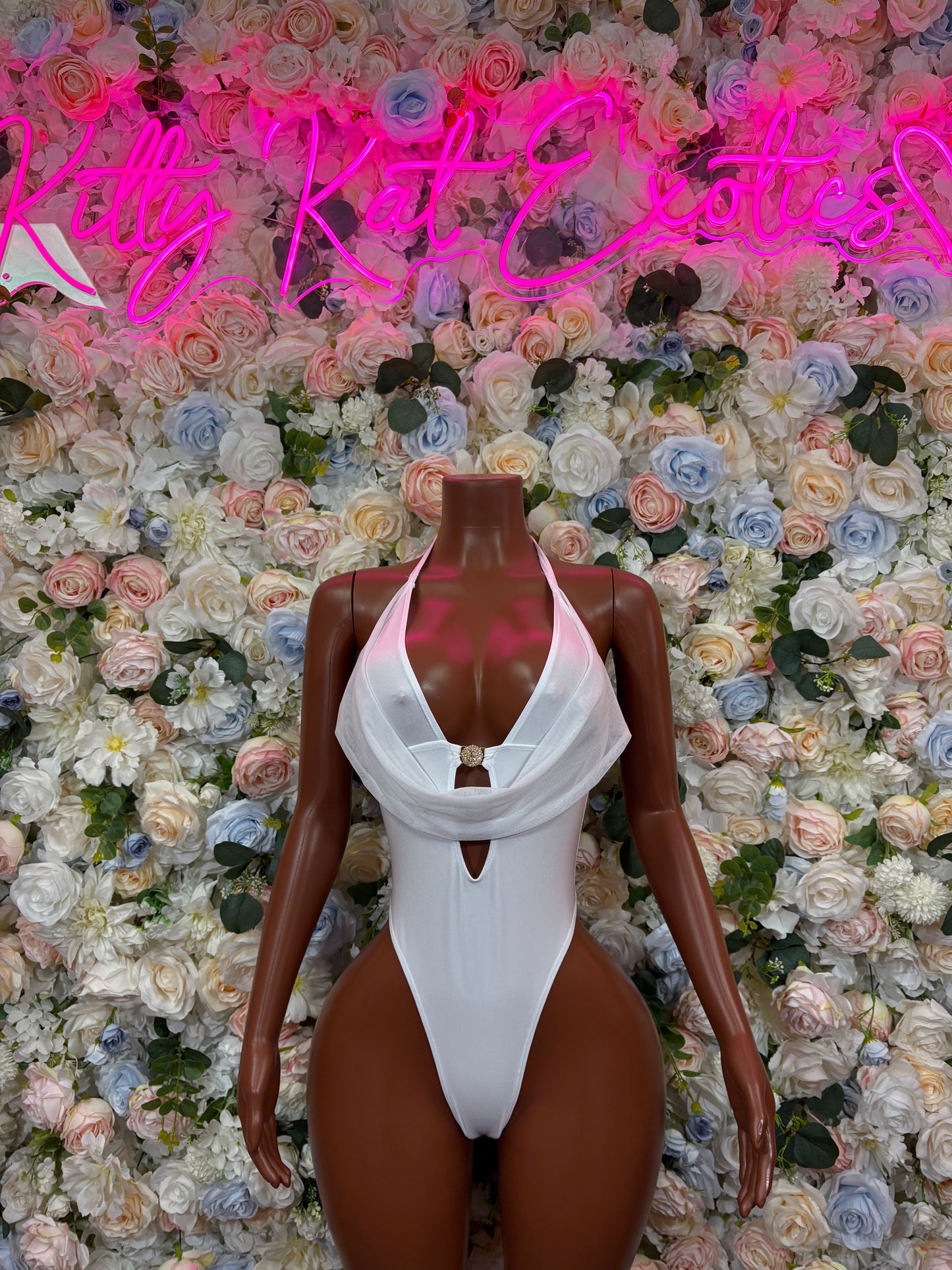 White Bodysuit Women | Sexy Rave Festival Outfit, Bottle Service Clubwear, One Piece Dancewear for Strippers & Festival Goers