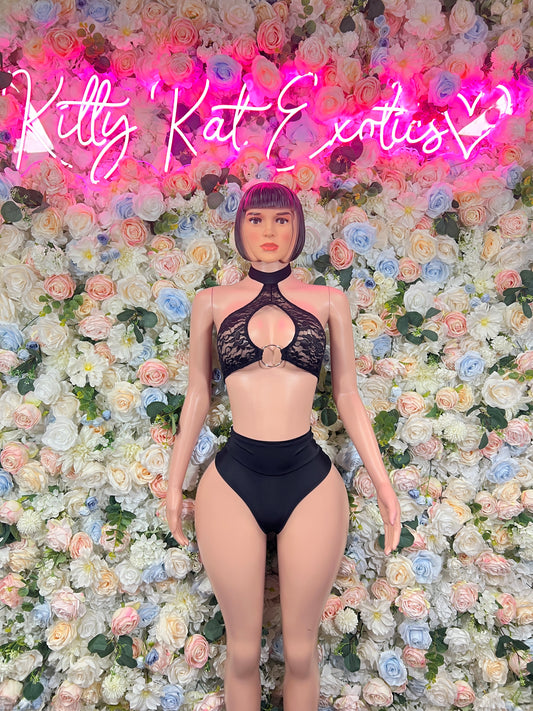 Black Rave Outfit: Two Piece Set