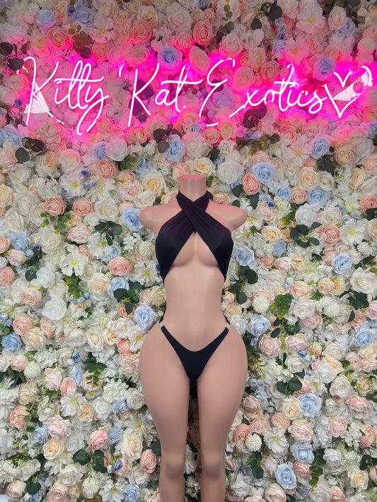 Black Rave Outfit: Two Piece Set