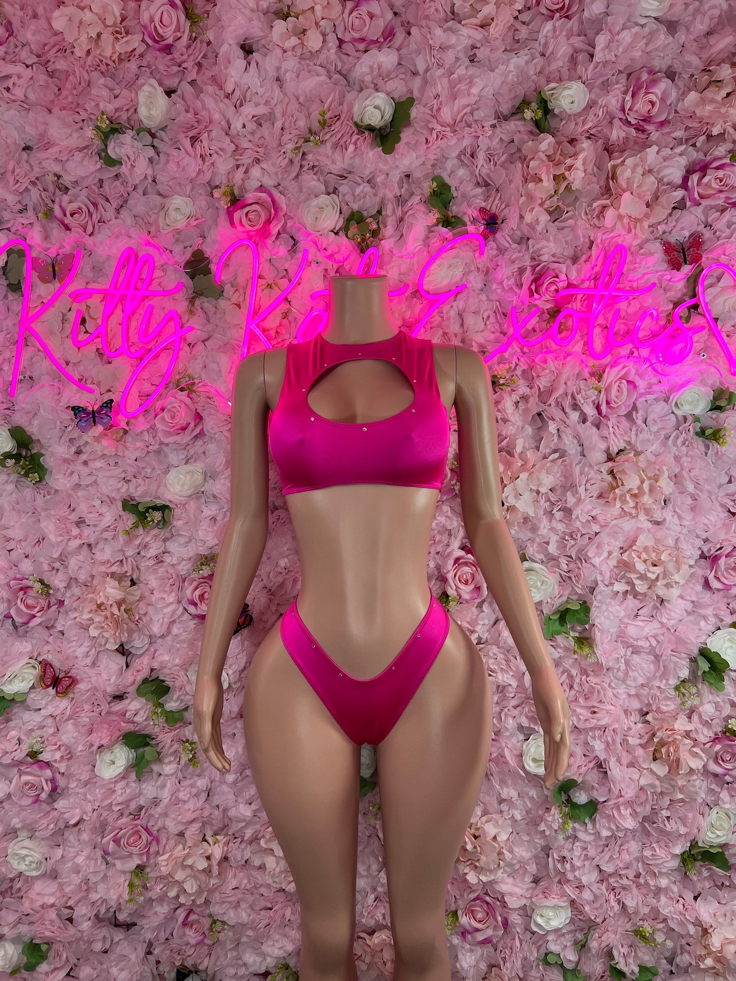 Exotic Dancewear Two Piece Pink