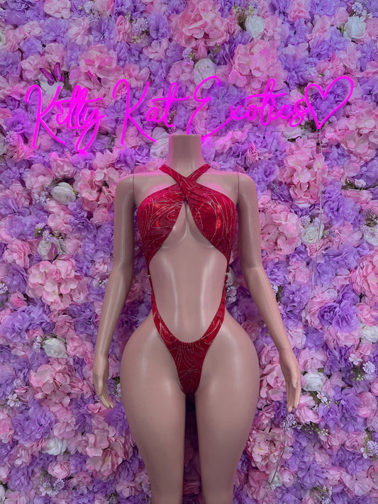 Exotic DancewearExotic DancewearOne Piece Red Design