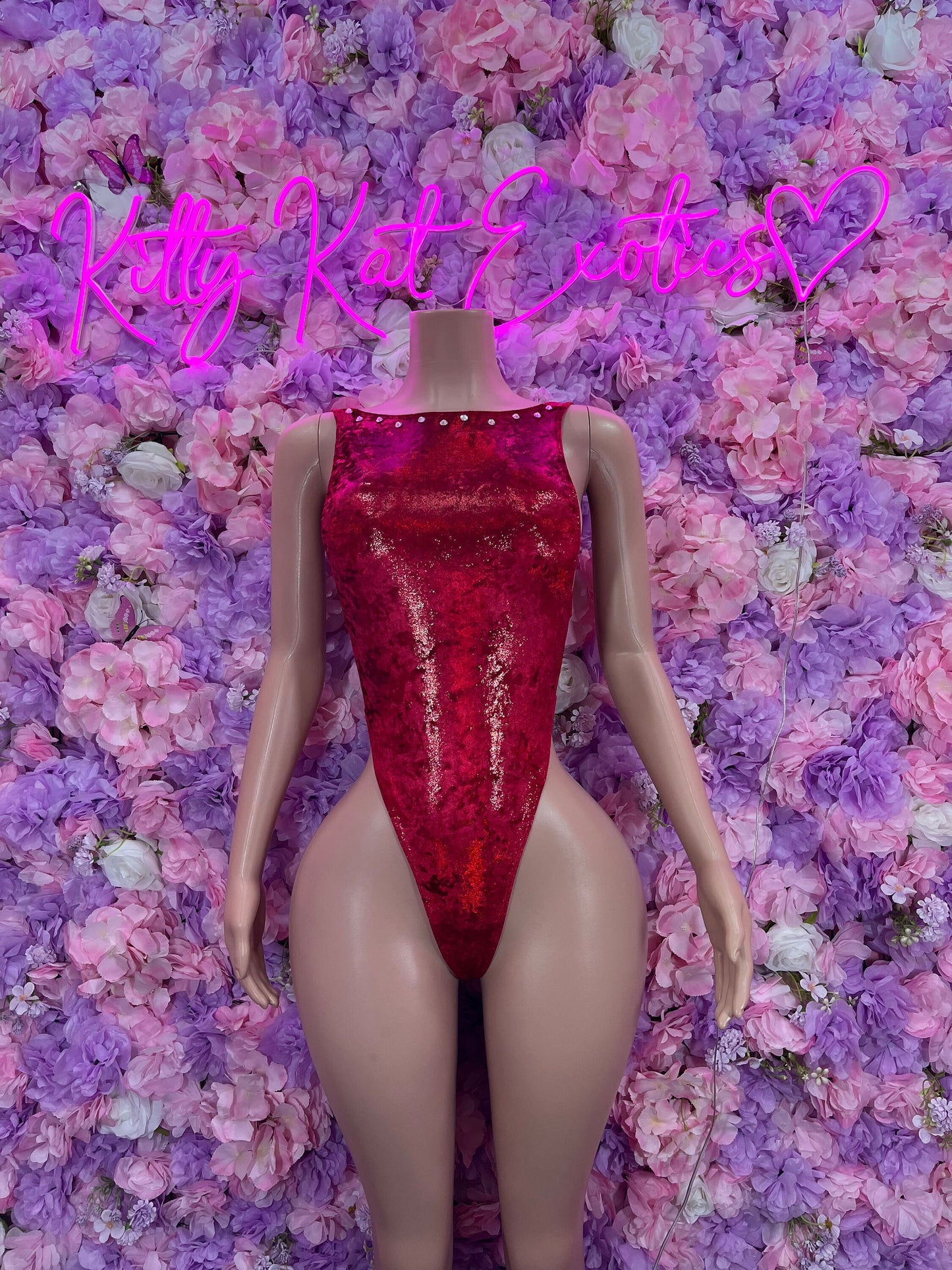 Exotic DancewearOne Piece Red