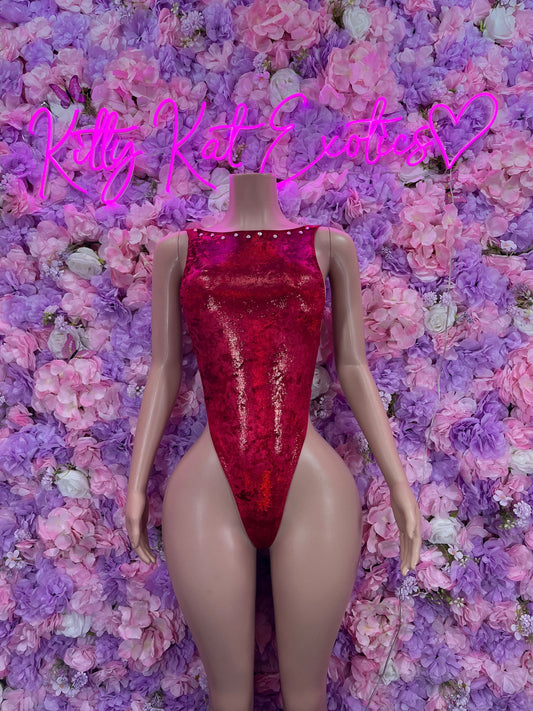 Exotic DancewearOne Piece Red