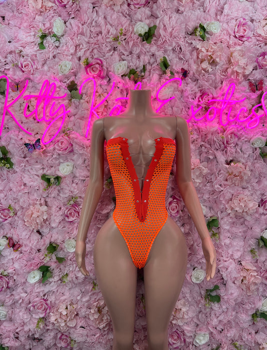 One Piece Bodysuit Fishnet
